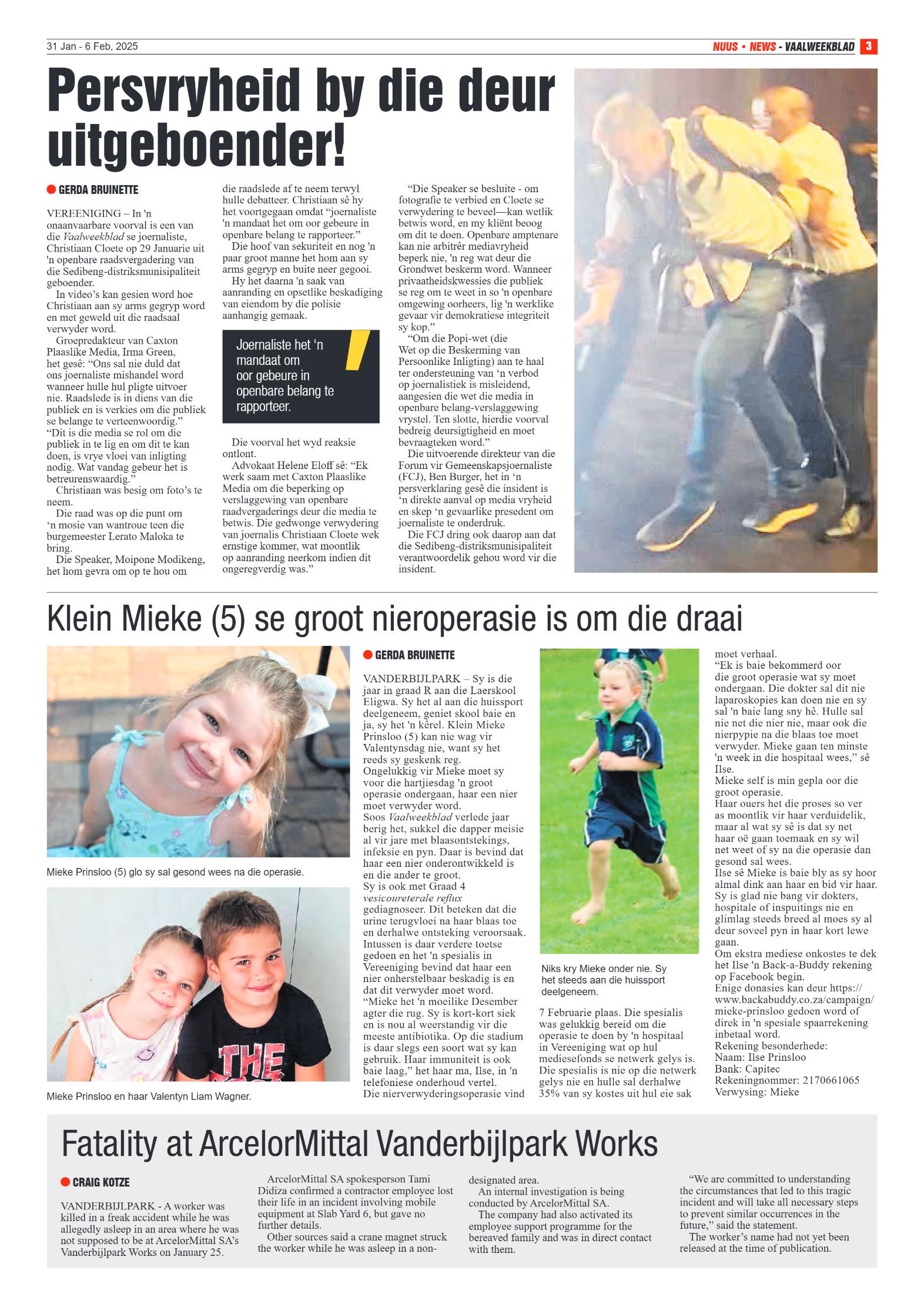 Vaalweekblad 31 Jan – 6 Feb, 2025 page 3