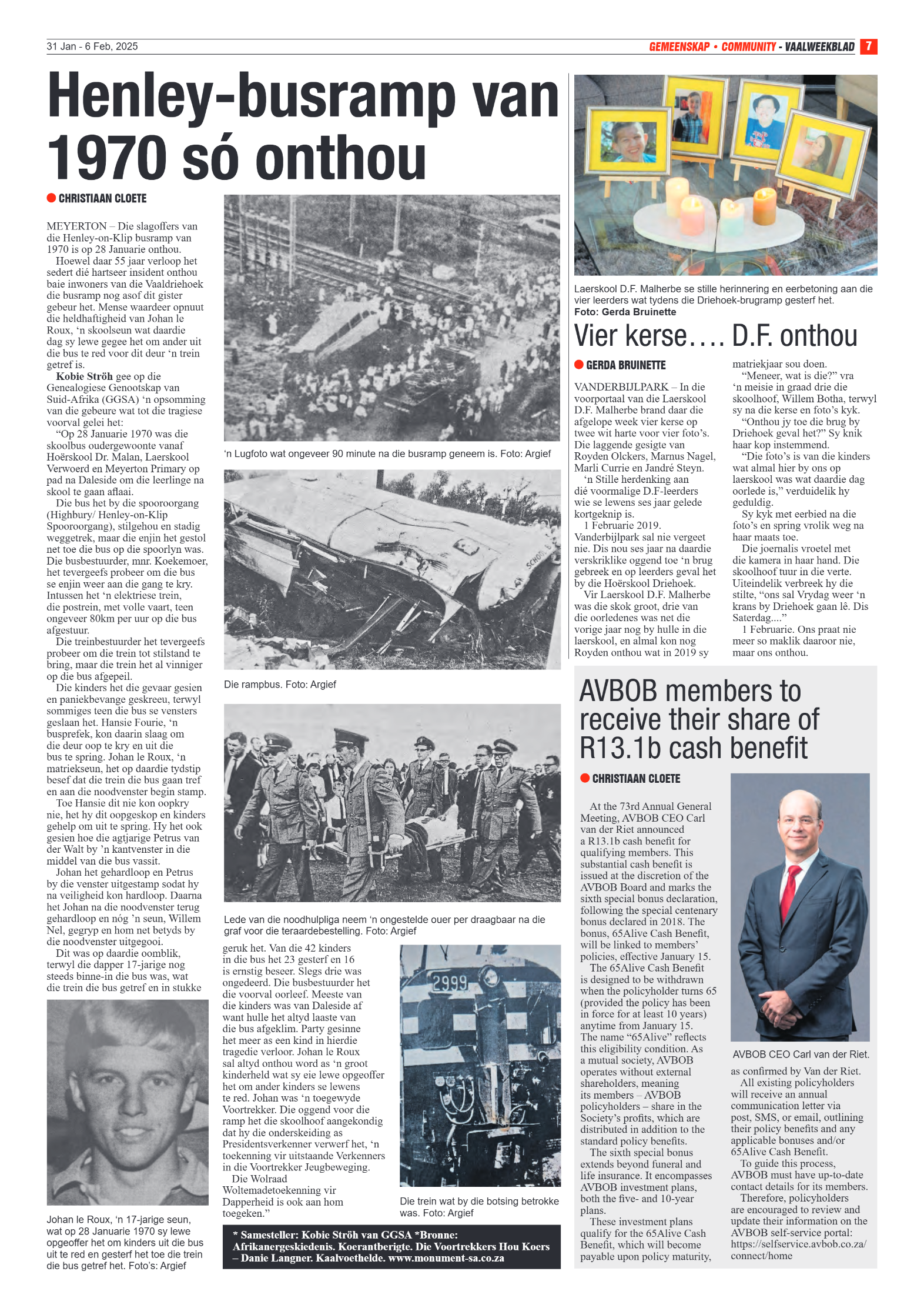 Vaalweekblad 31 Jan – 6 Feb, 2025 page 7