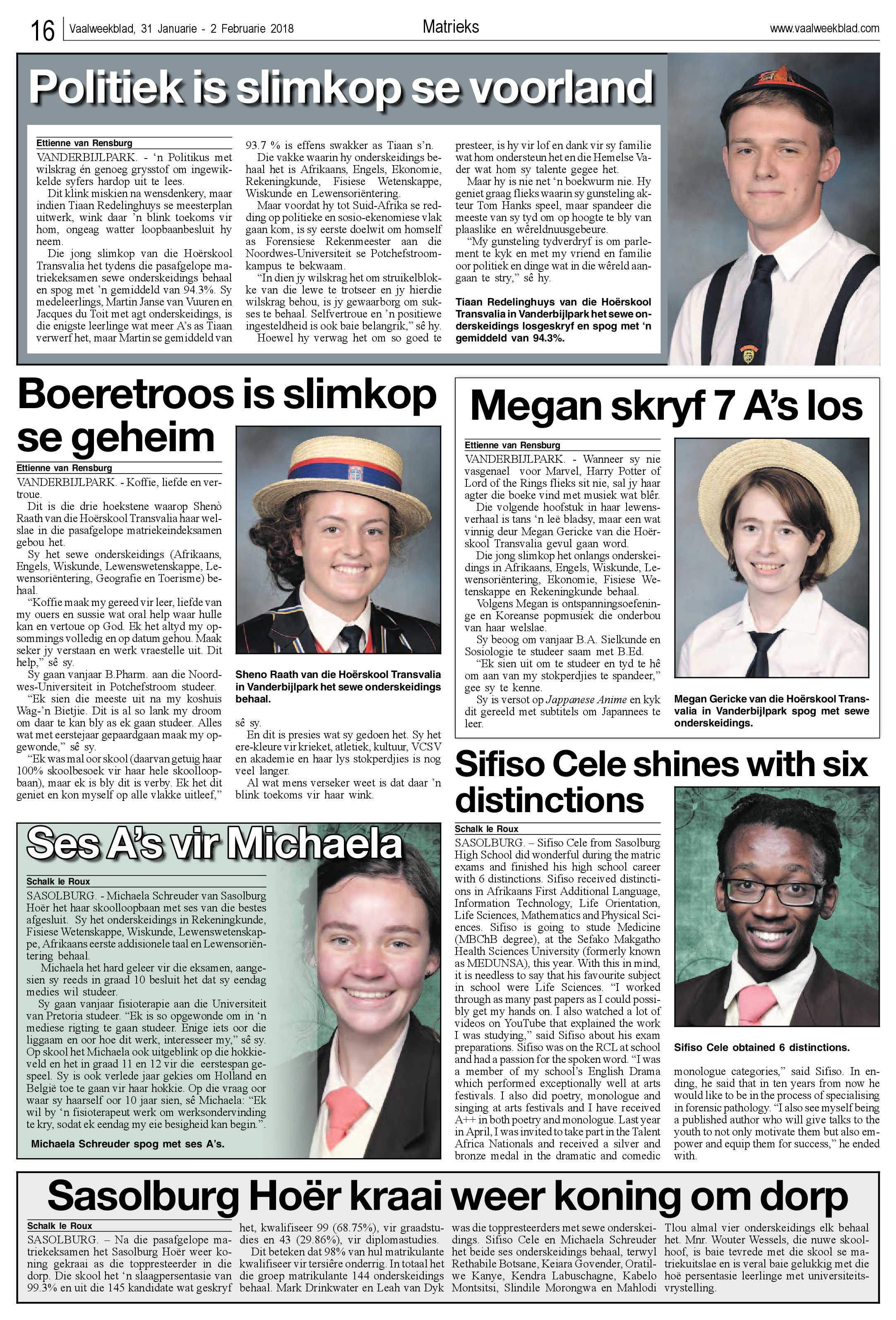 Vaalweekblad 31 Januarie – 2 Februarie 2018 page 16