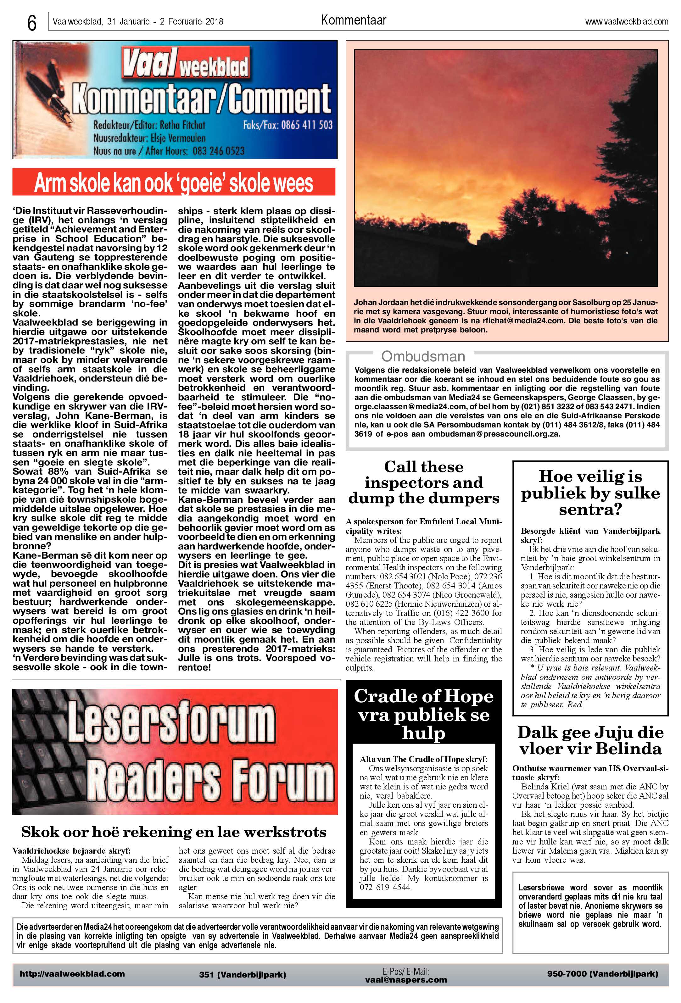Vaalweekblad 31 Januarie – 2 Februarie 2018 page 6