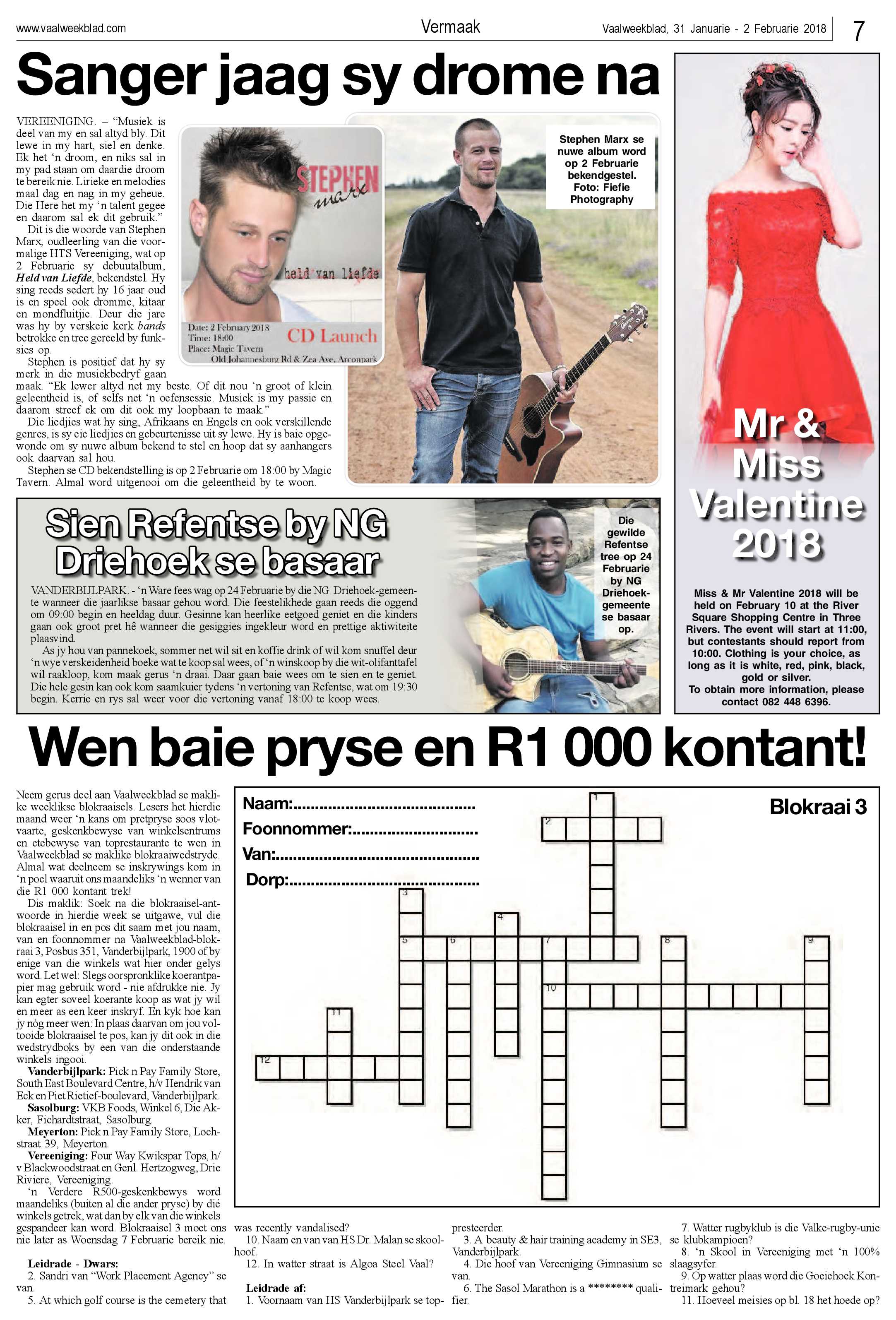 Vaalweekblad 31 Januarie – 2 Februarie 2018 page 7