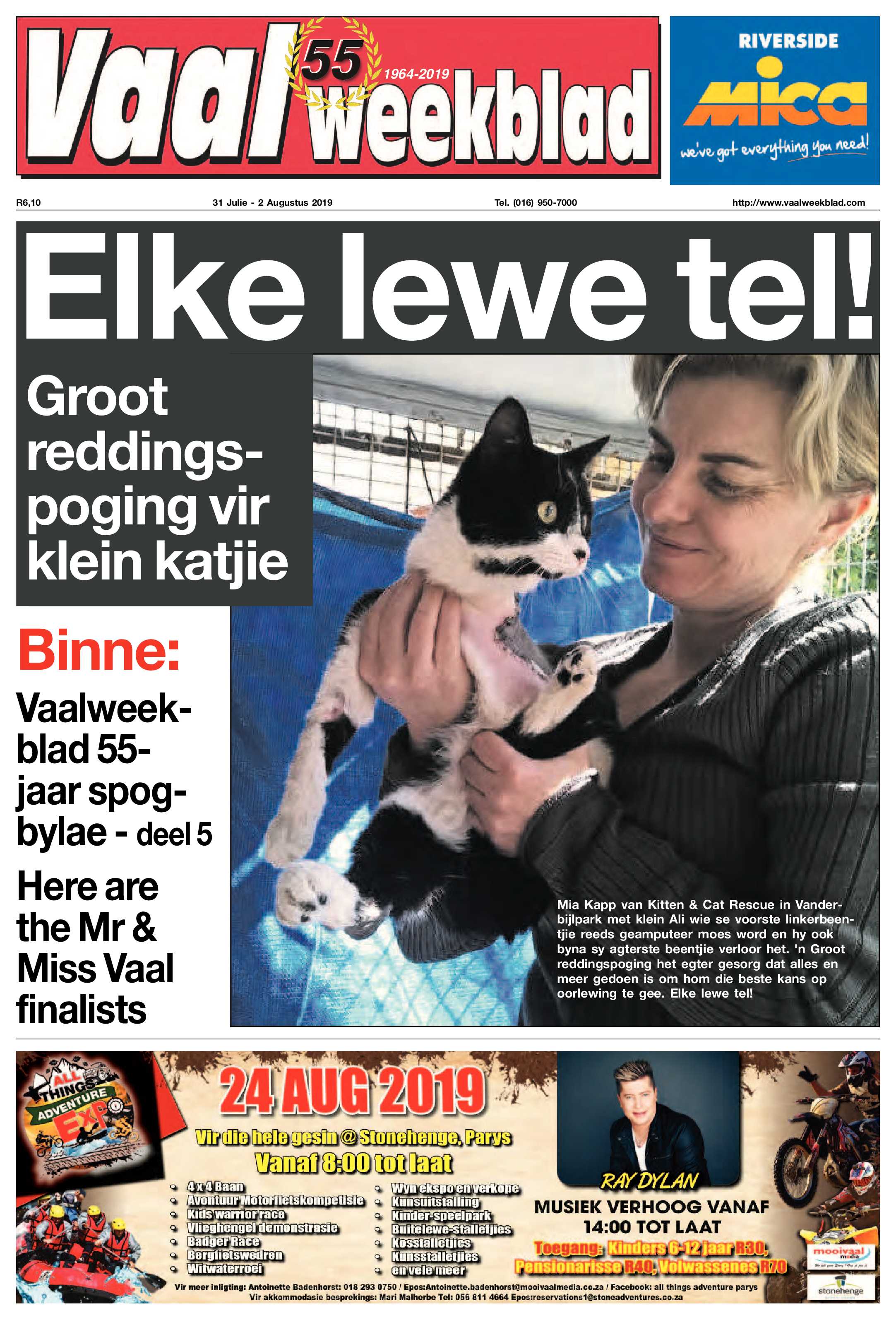 Vaalweekblad 31 Julie – 2 Augustus 2019 page 1