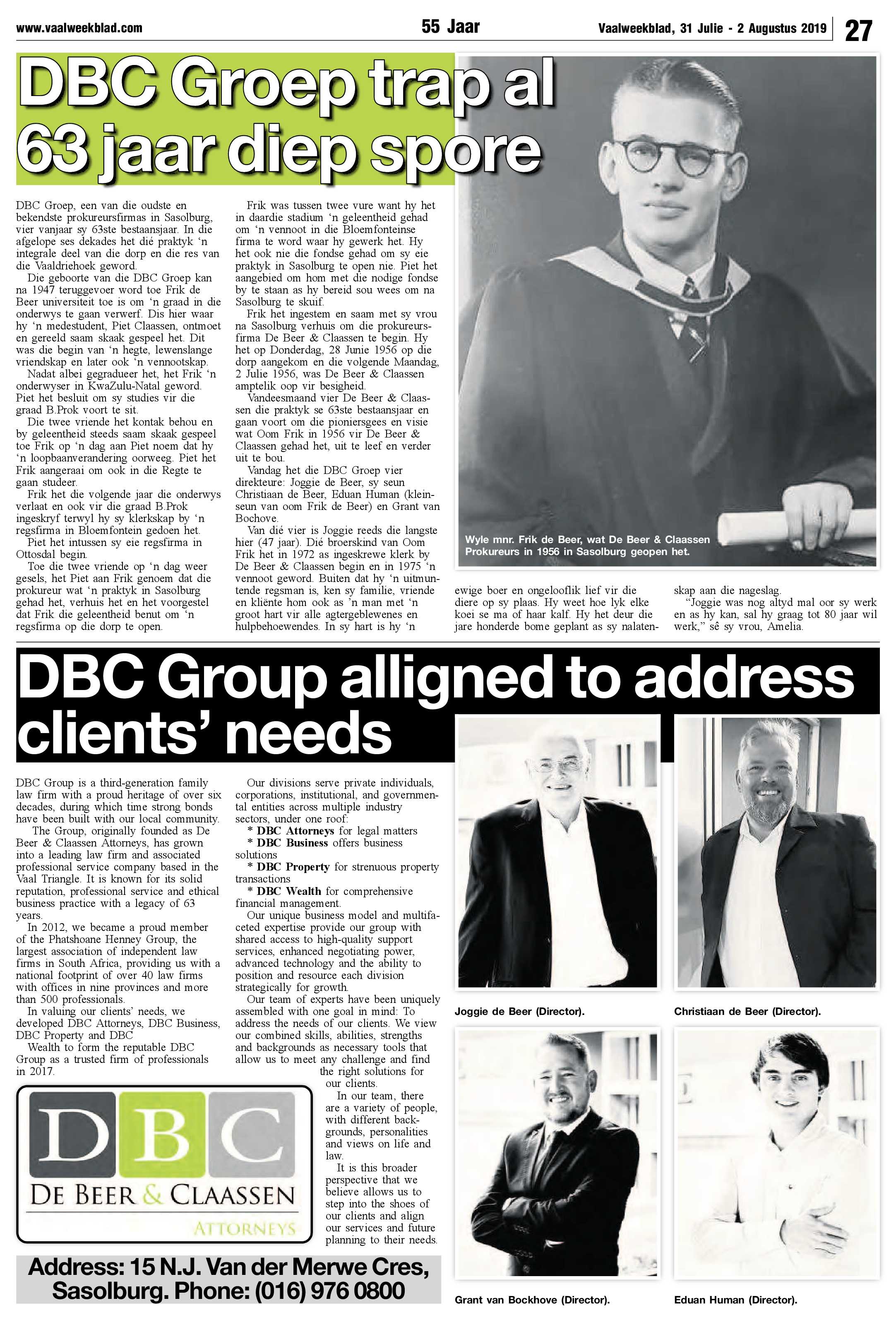 Vaalweekblad 31 Julie – 2 Augustus 2019 page 27