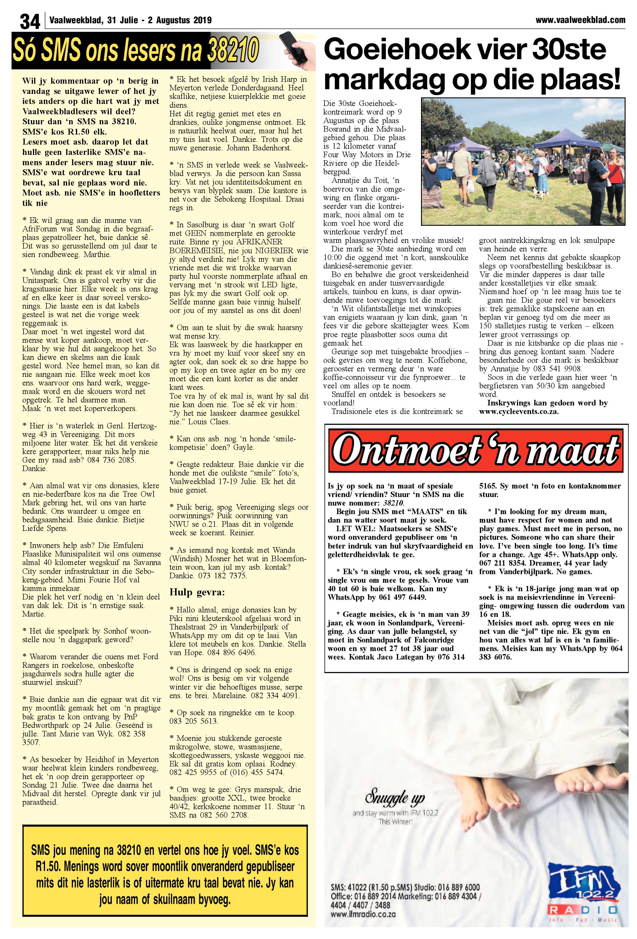 Vaalweekblad 31 Julie – 2 Augustus 2019 page 34