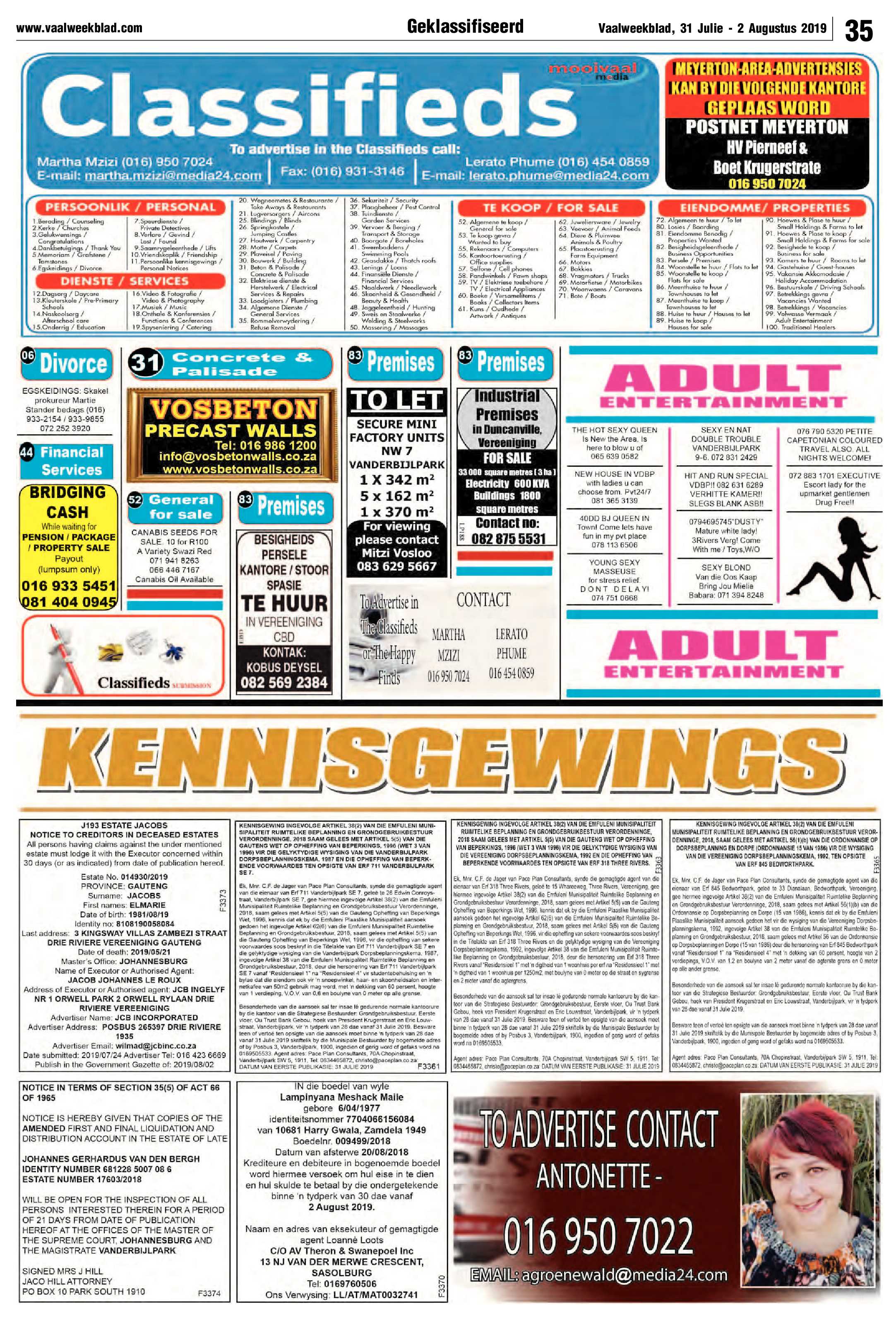 Vaalweekblad 31 Julie – 2 Augustus 2019 page 35