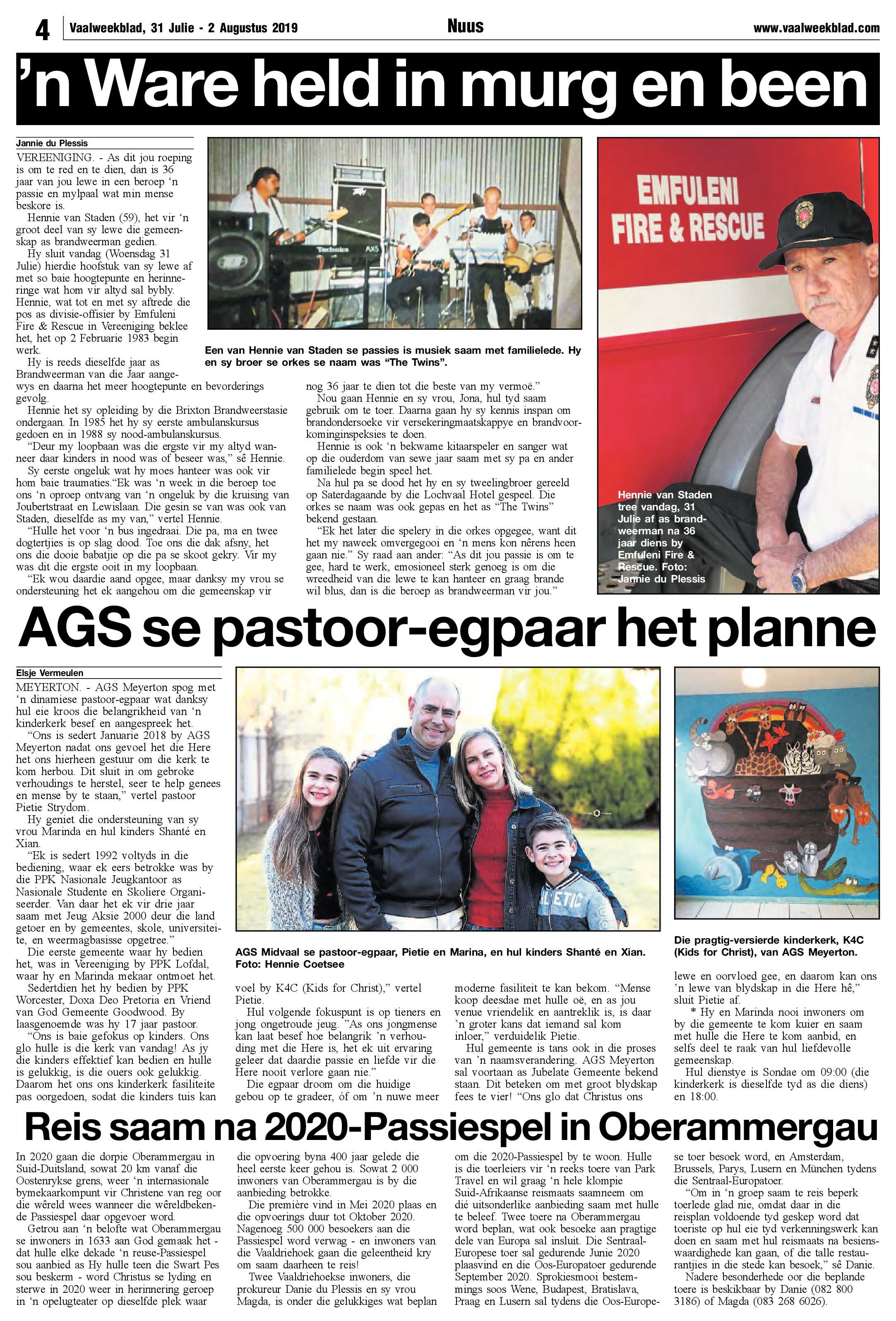 Vaalweekblad 31 Julie – 2 Augustus 2019 page 4