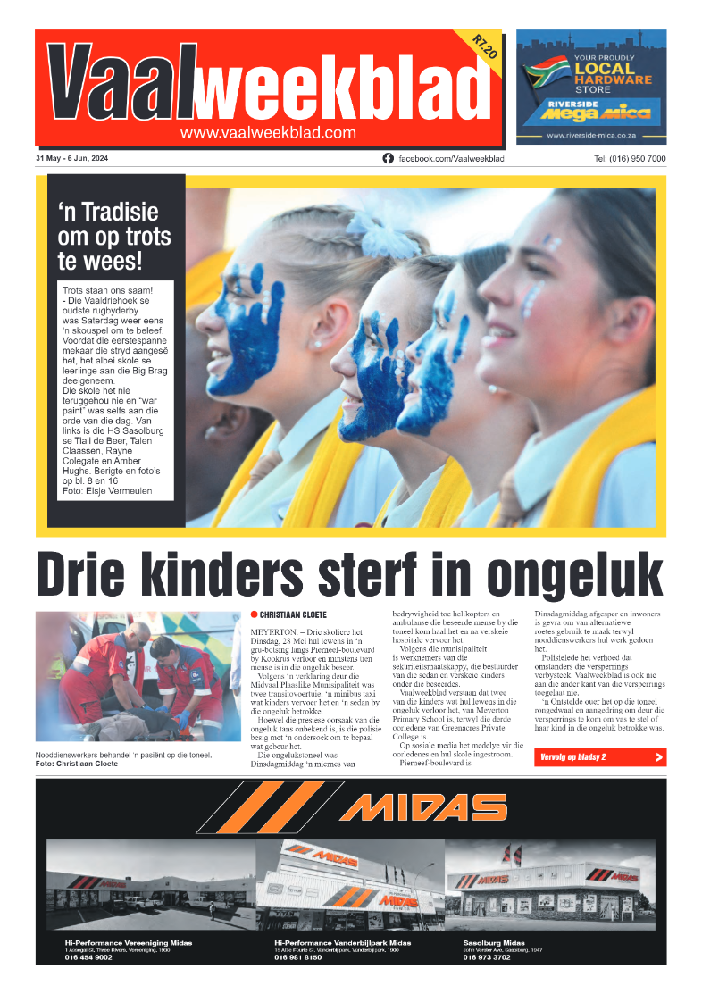 Vaalweekblad – 31 May – 6 Jun, 2024 page 1