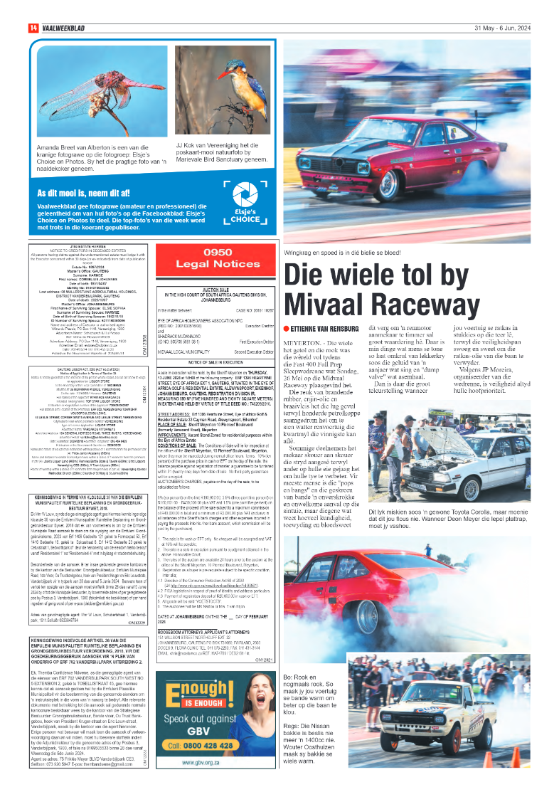 Vaalweekblad – 31 May – 6 Jun, 2024 page 14