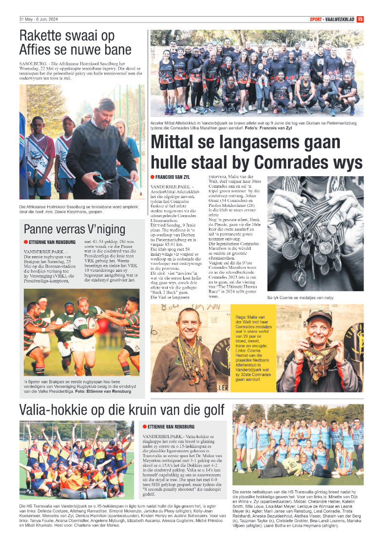 Vaalweekblad – 31 May – 6 Jun, 2024 page 15