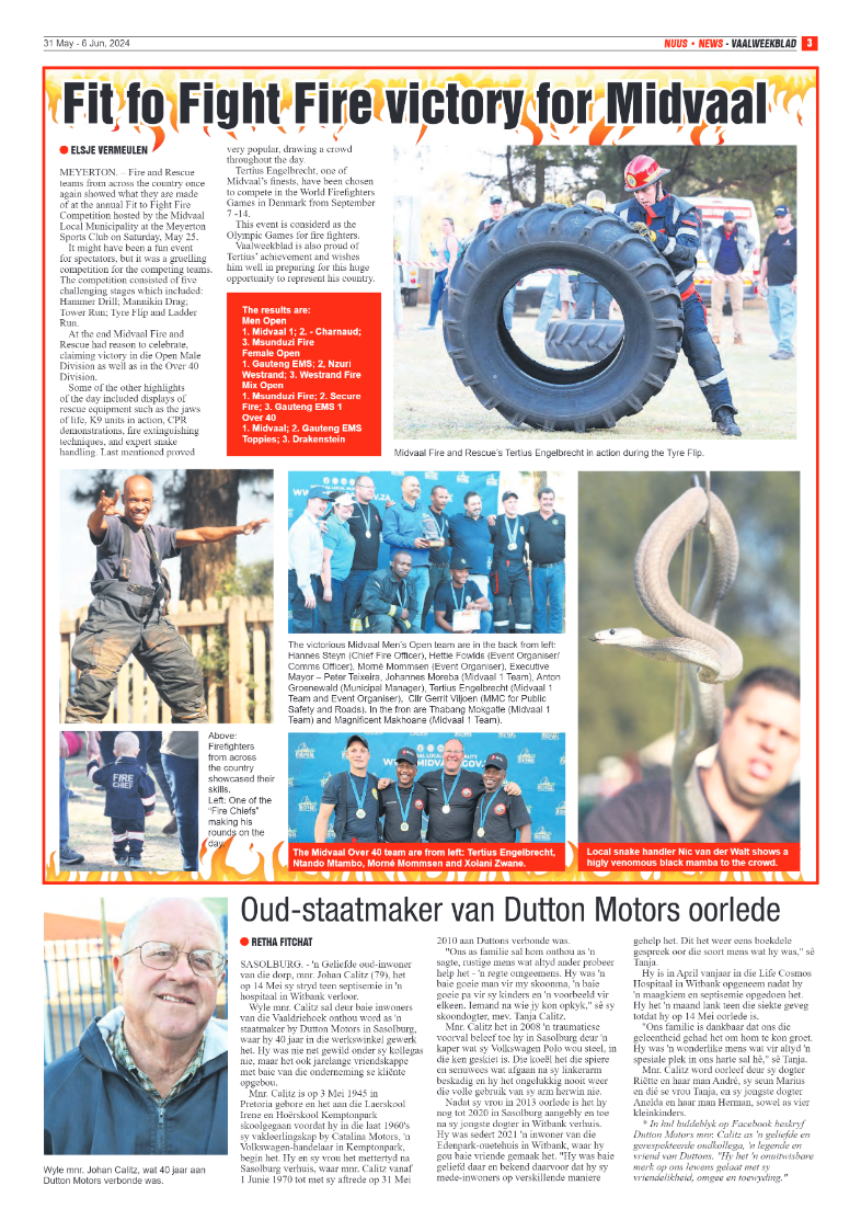 Vaalweekblad – 31 May – 6 Jun, 2024 page 3