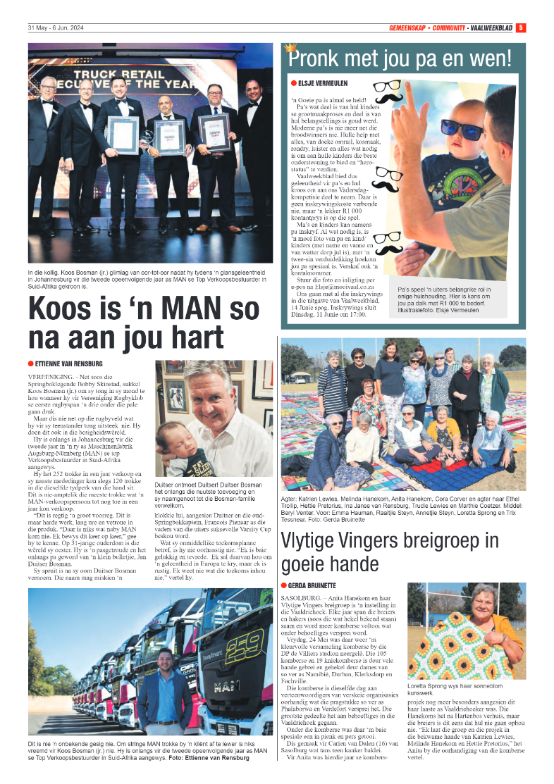 Vaalweekblad – 31 May – 6 Jun, 2024 page 5
