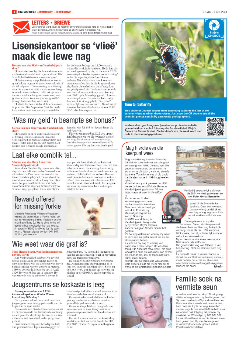 Vaalweekblad – 31 May – 6 Jun, 2024 page 6