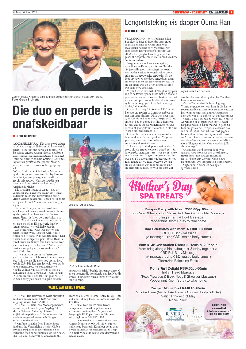 Vaalweekblad – 31 May – 6 Jun, 2024 page 7