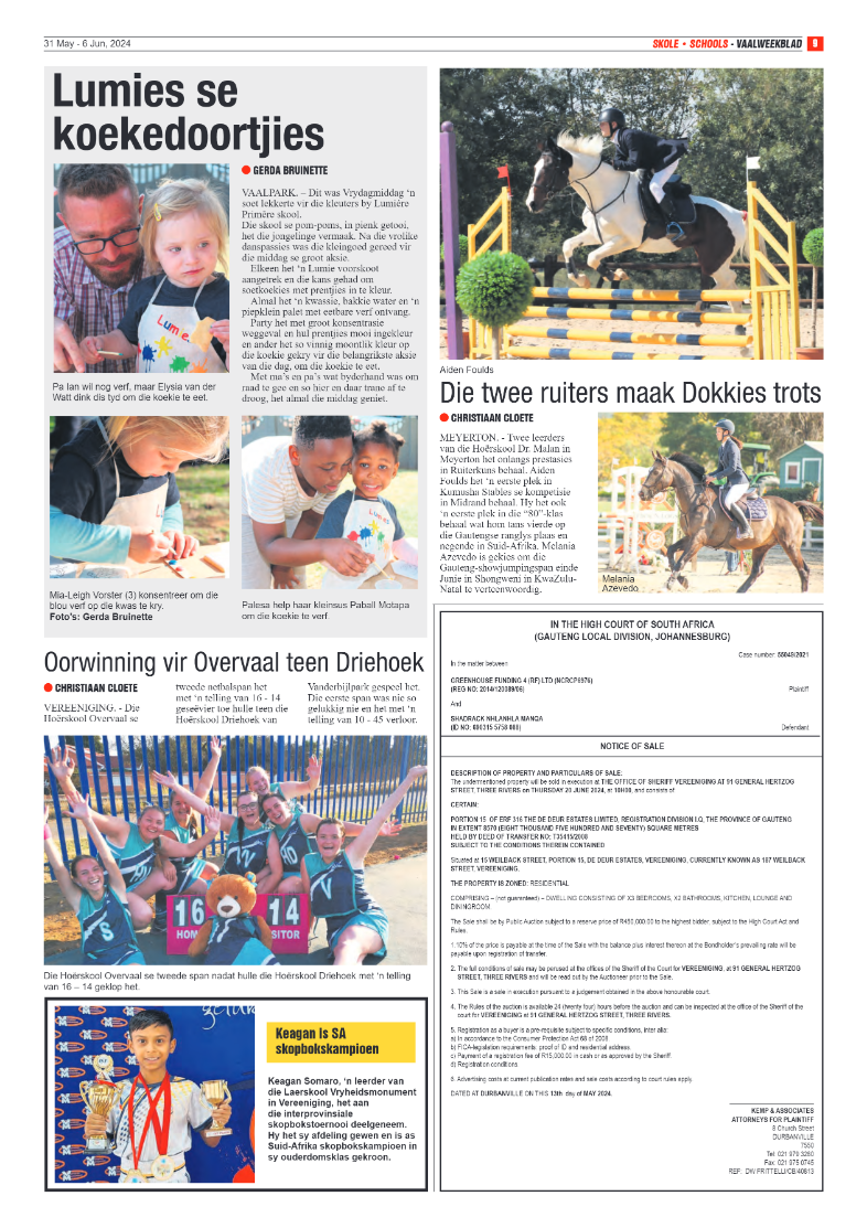 Vaalweekblad – 31 May – 6 Jun, 2024 page 9
