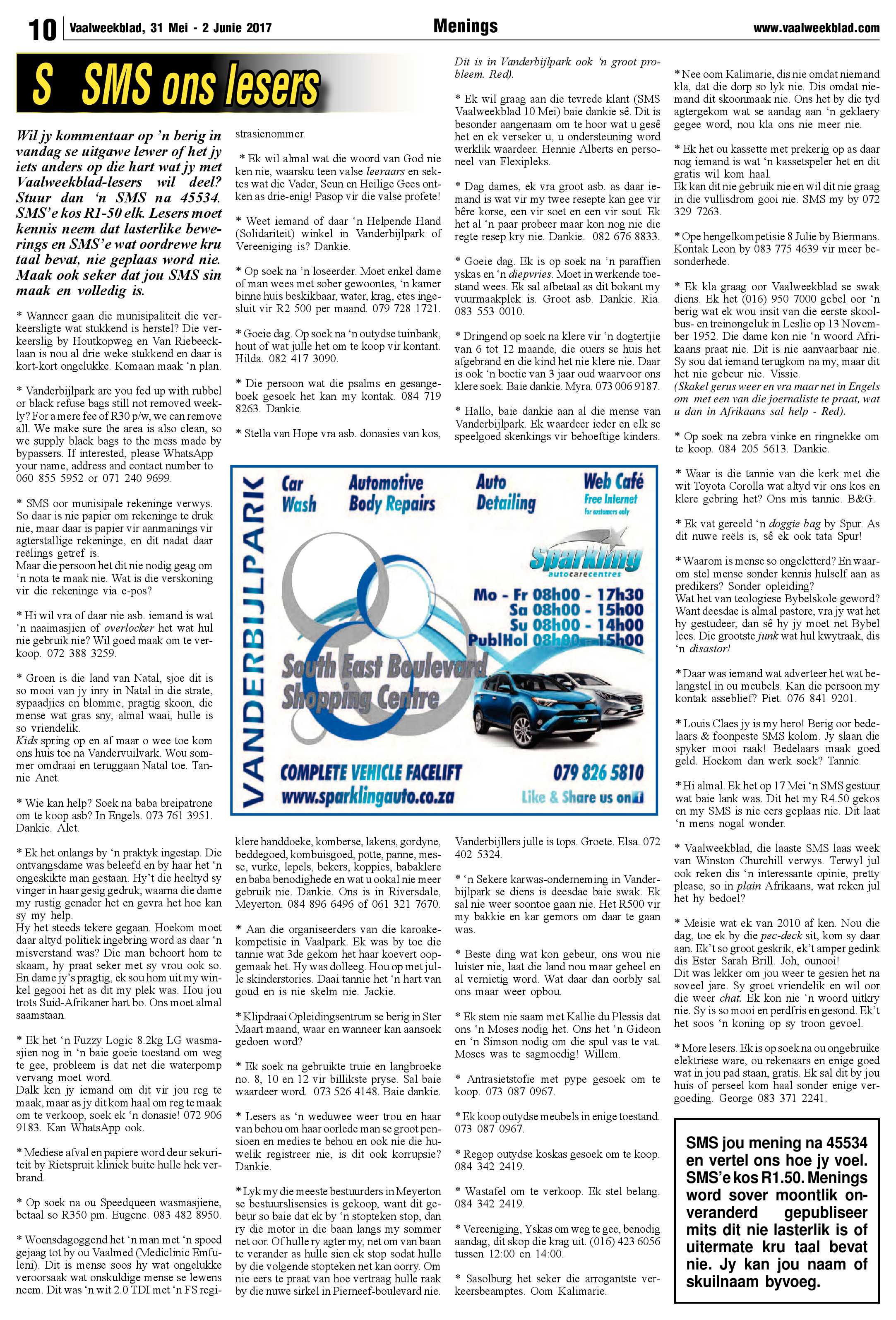 Vaalweekblad 30 Mei – 2 Junie 2017 page 10
