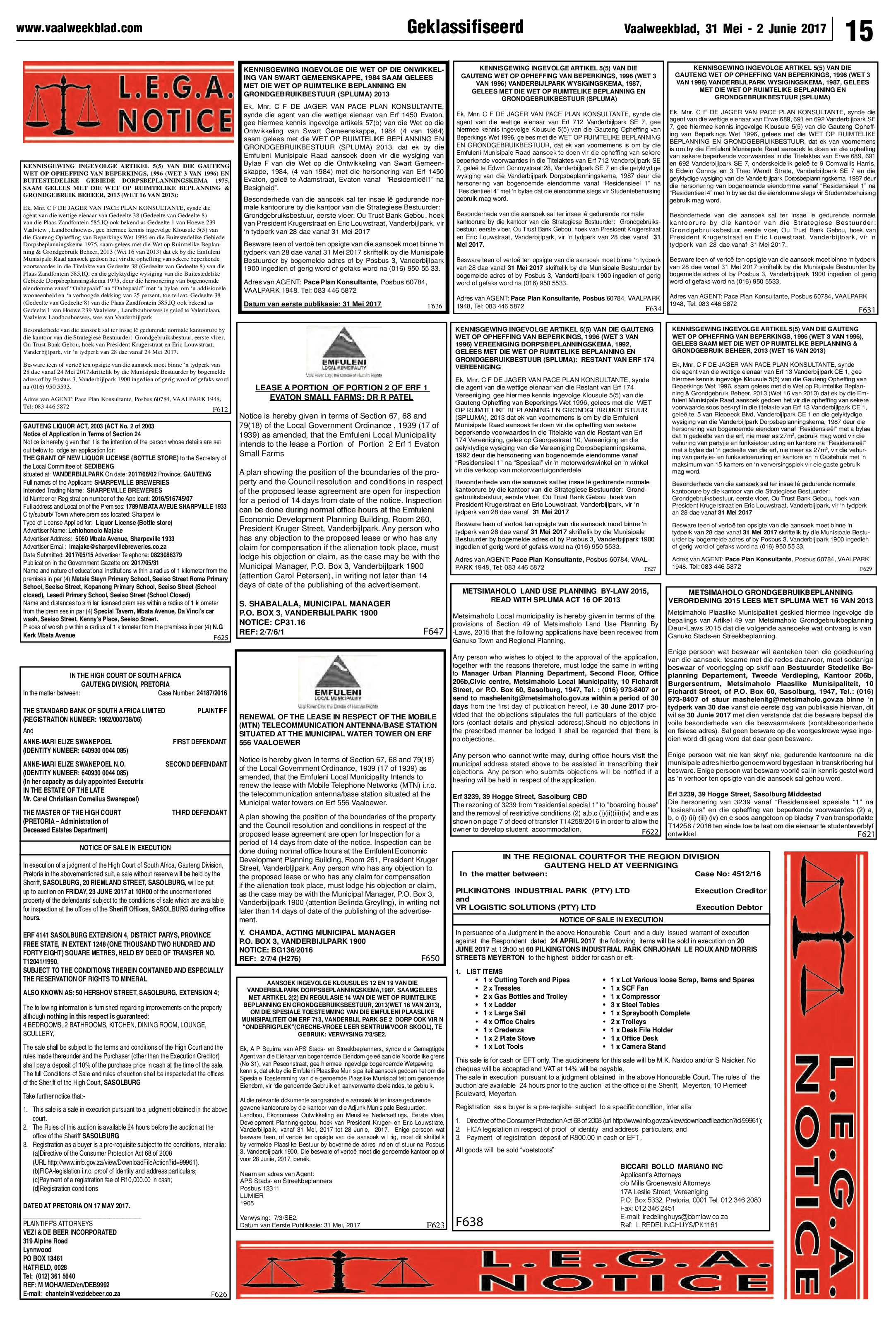 Vaalweekblad 30 Mei – 2 Junie 2017 page 15