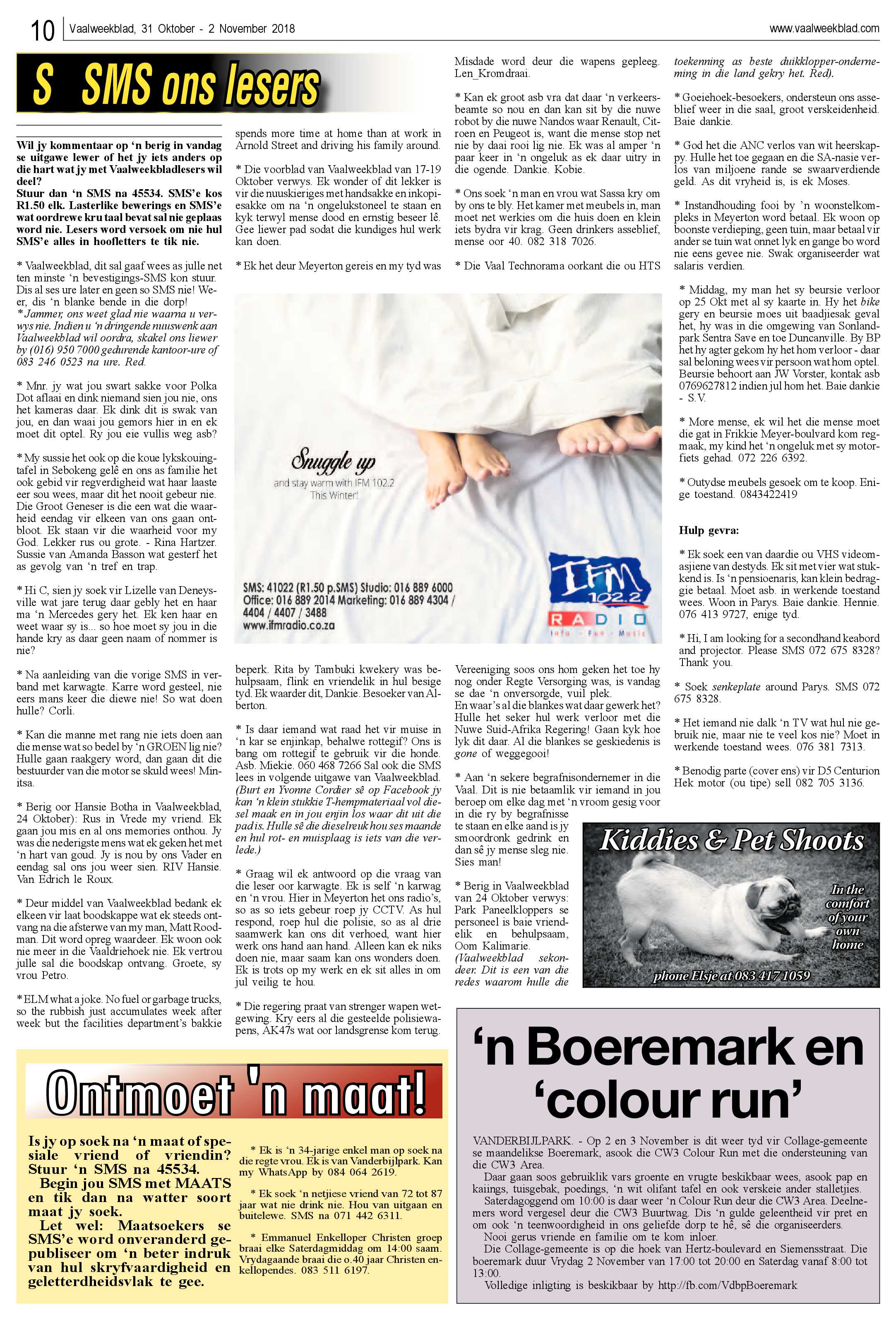 Vaalweekblad 31 Oktober – 2 November 2018 page 10