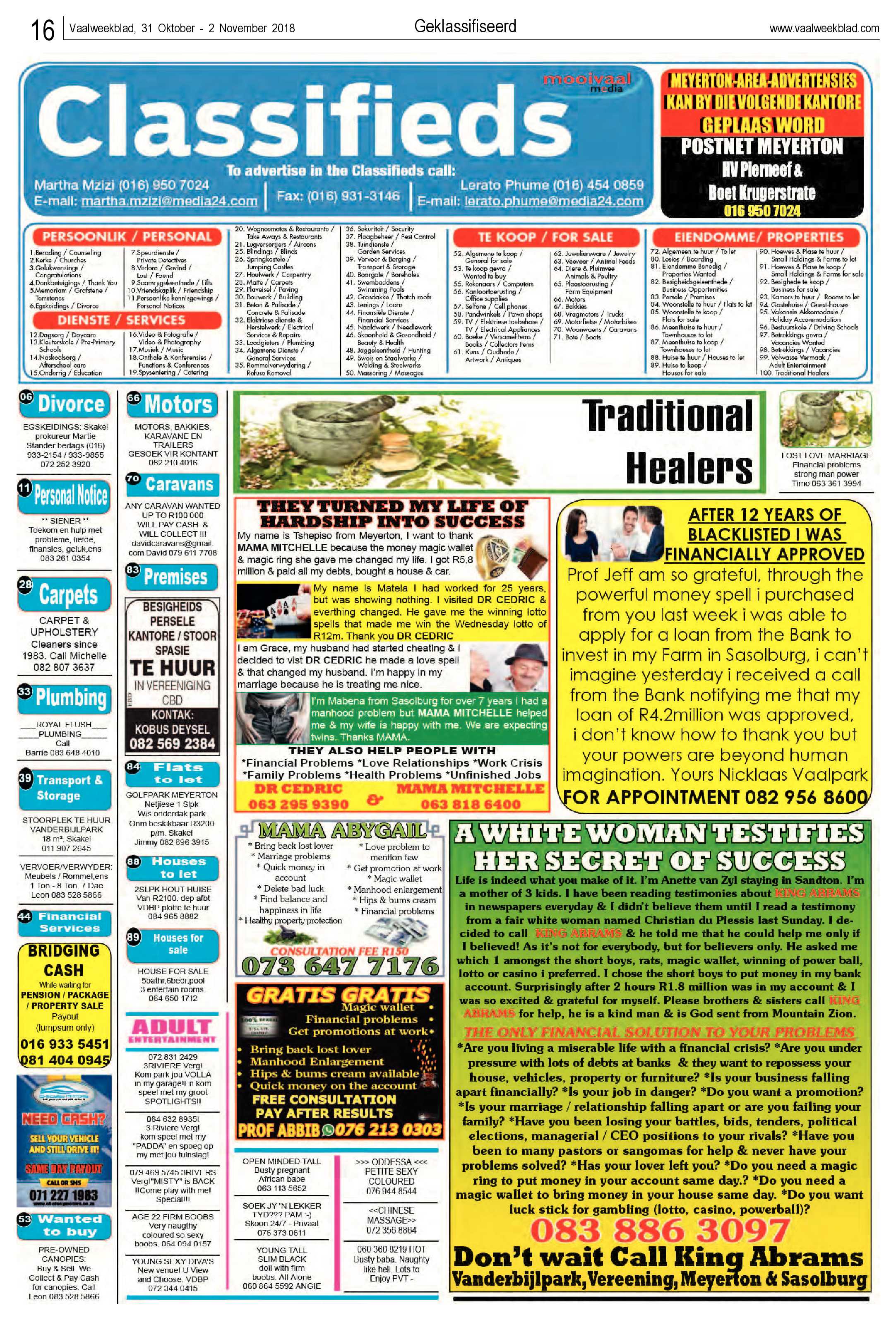 Vaalweekblad 31 Oktober – 2 November 2018 page 16