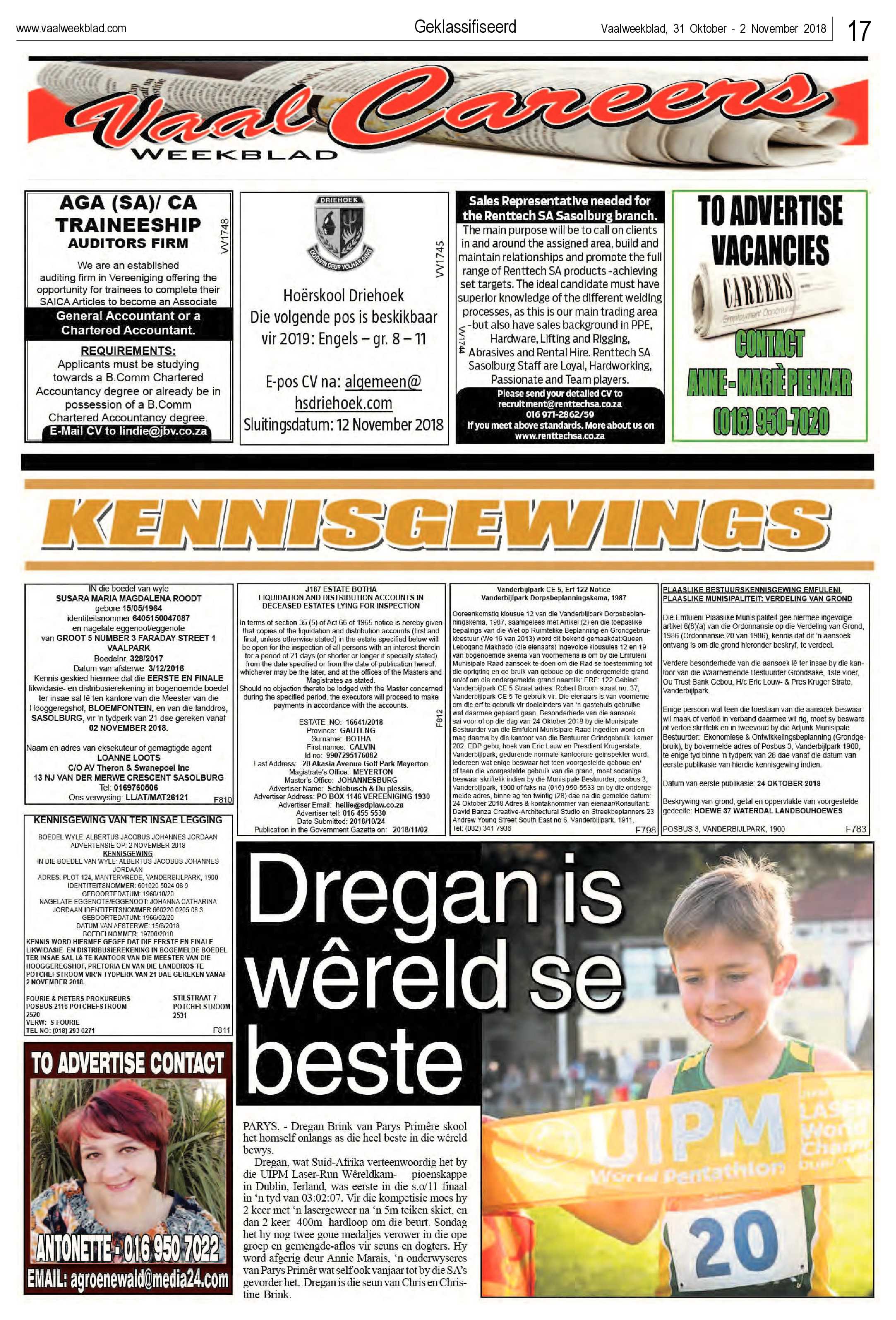 Vaalweekblad 31 Oktober – 2 November 2018 page 17