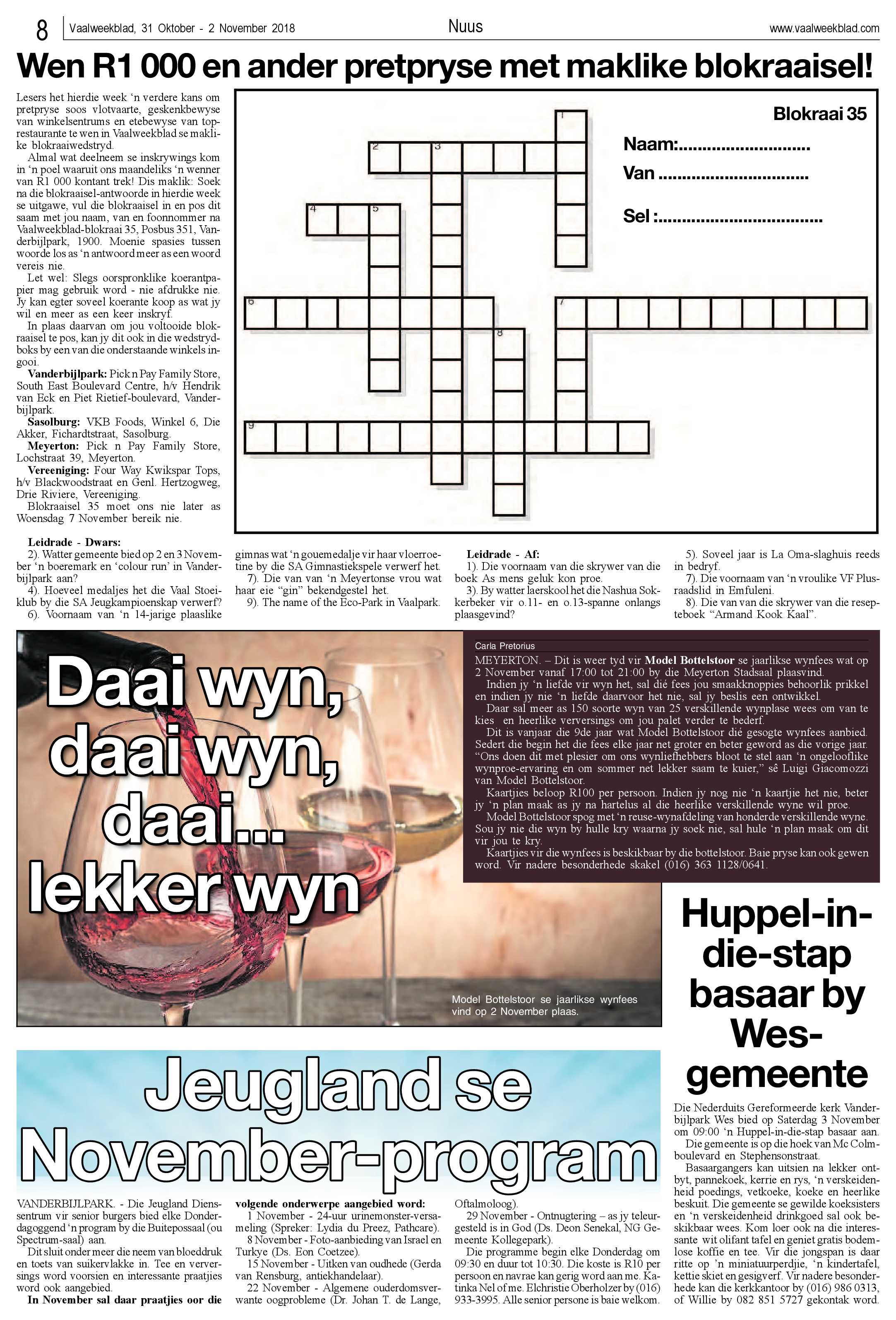 Vaalweekblad 31 Oktober – 2 November 2018 page 8