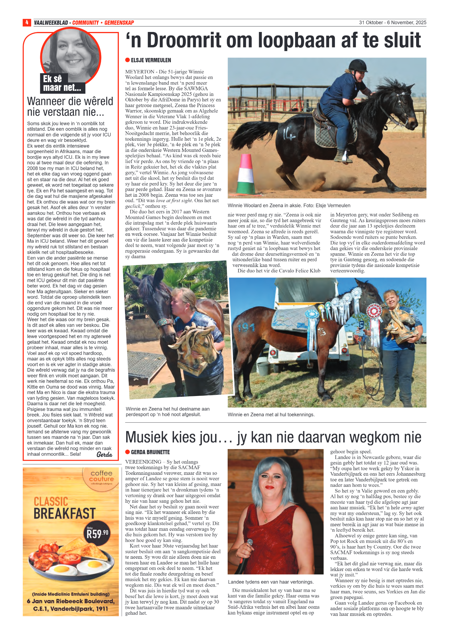 Vaalweekblad 31 Oktober – 6 November, 2025 page 4