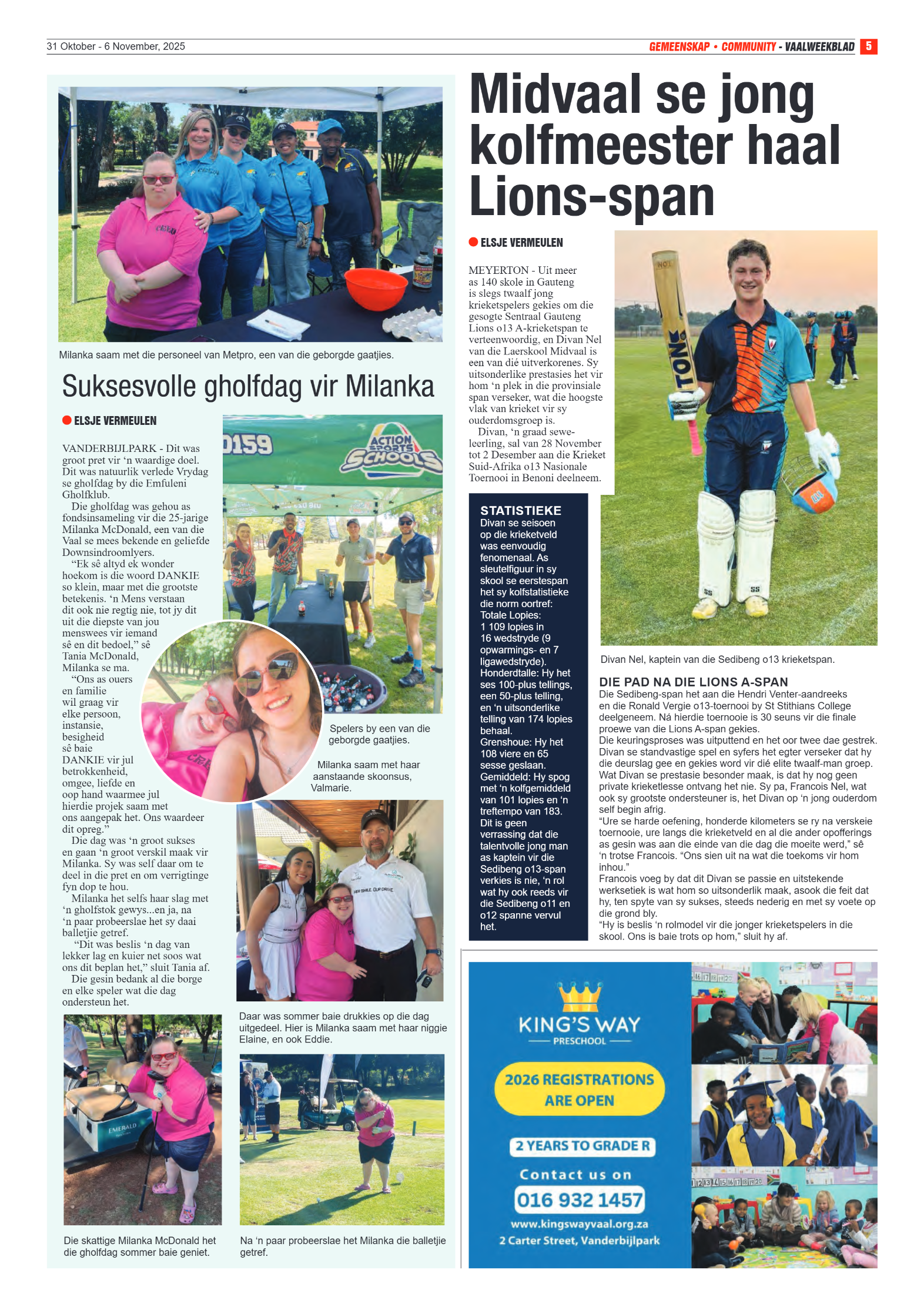 Vaalweekblad 31 Oktober – 6 November, 2025 page 5