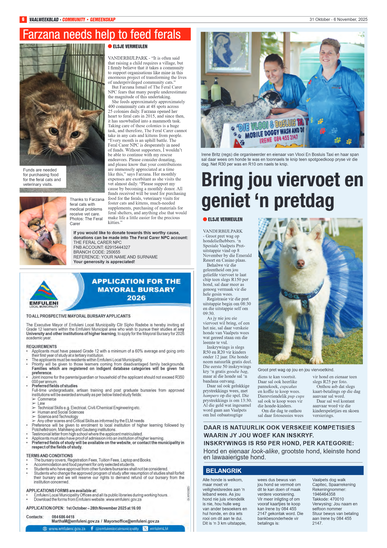 Vaalweekblad 31 Oktober – 6 November, 2025 page 6