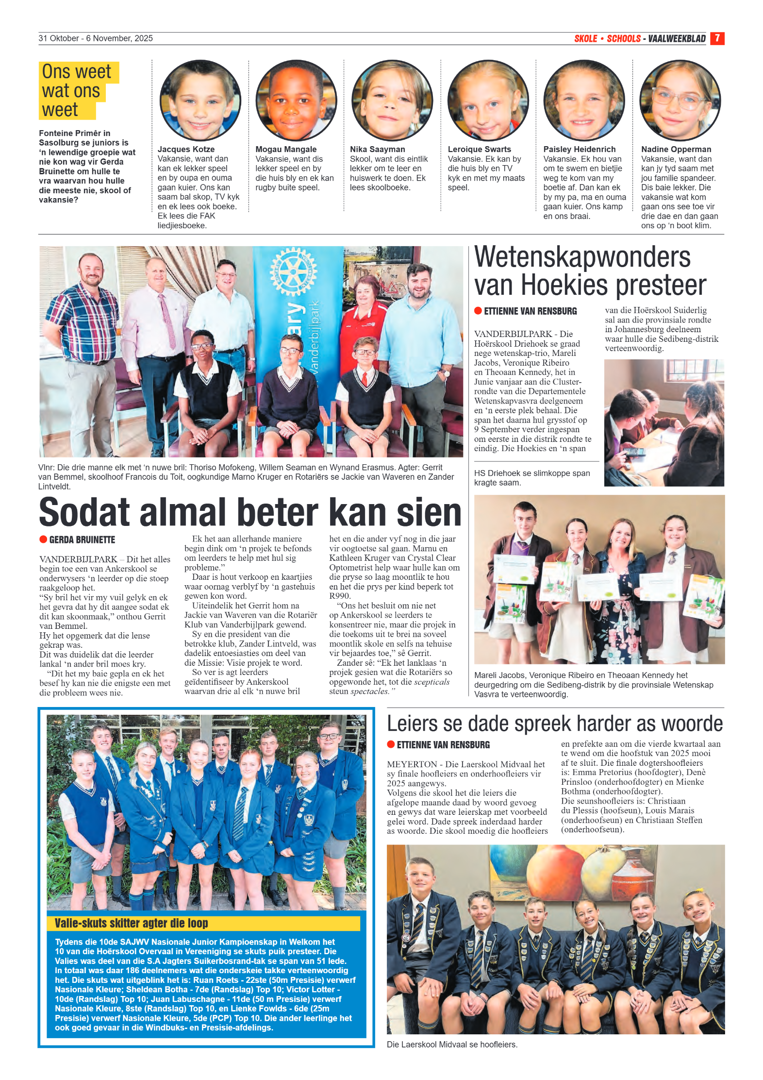 Vaalweekblad 31 Oktober – 6 November, 2025 page 7