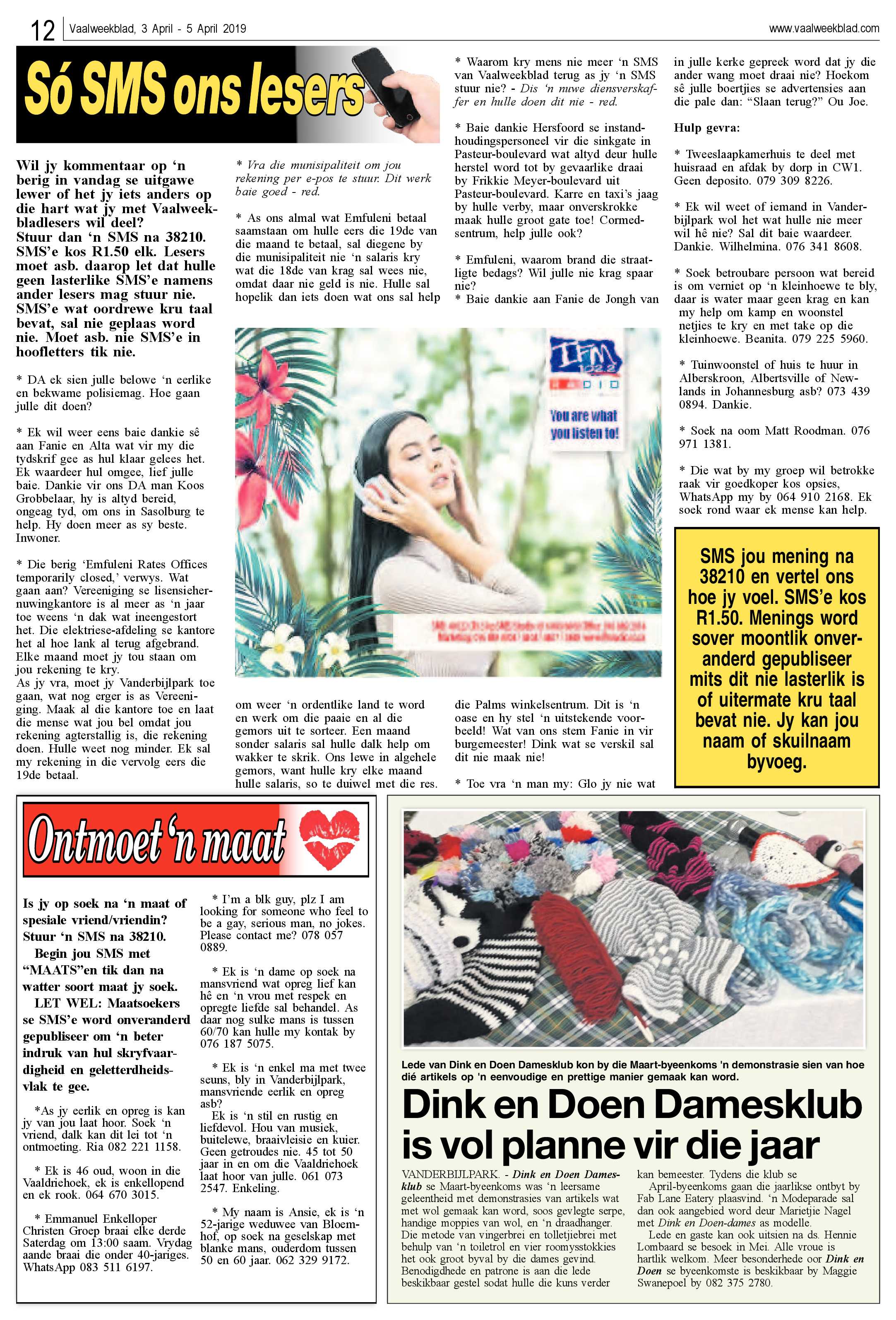 Vaalweekblad 3 – 5 April 2019 page 12