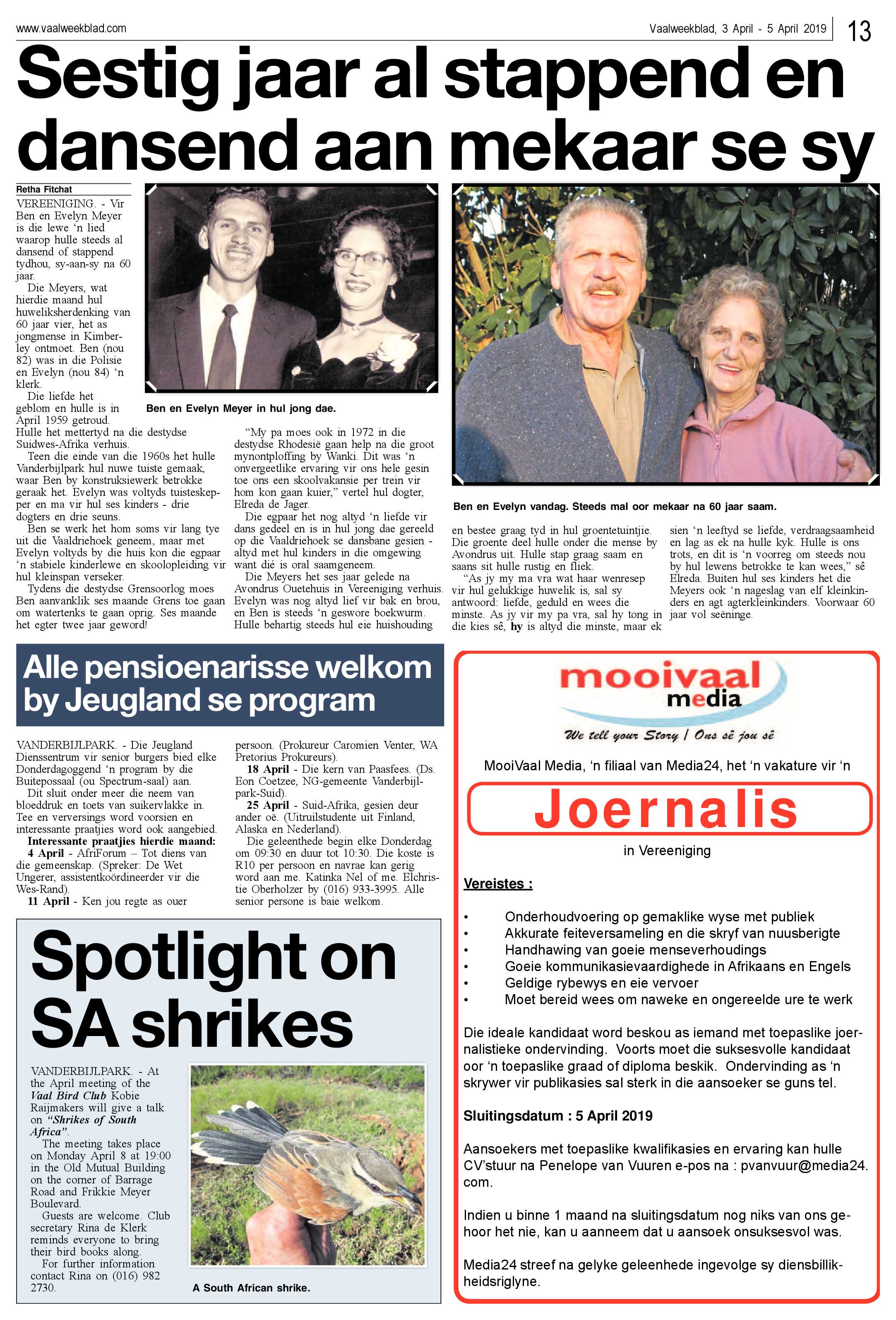 Vaalweekblad 3 – 5 April 2019 page 13