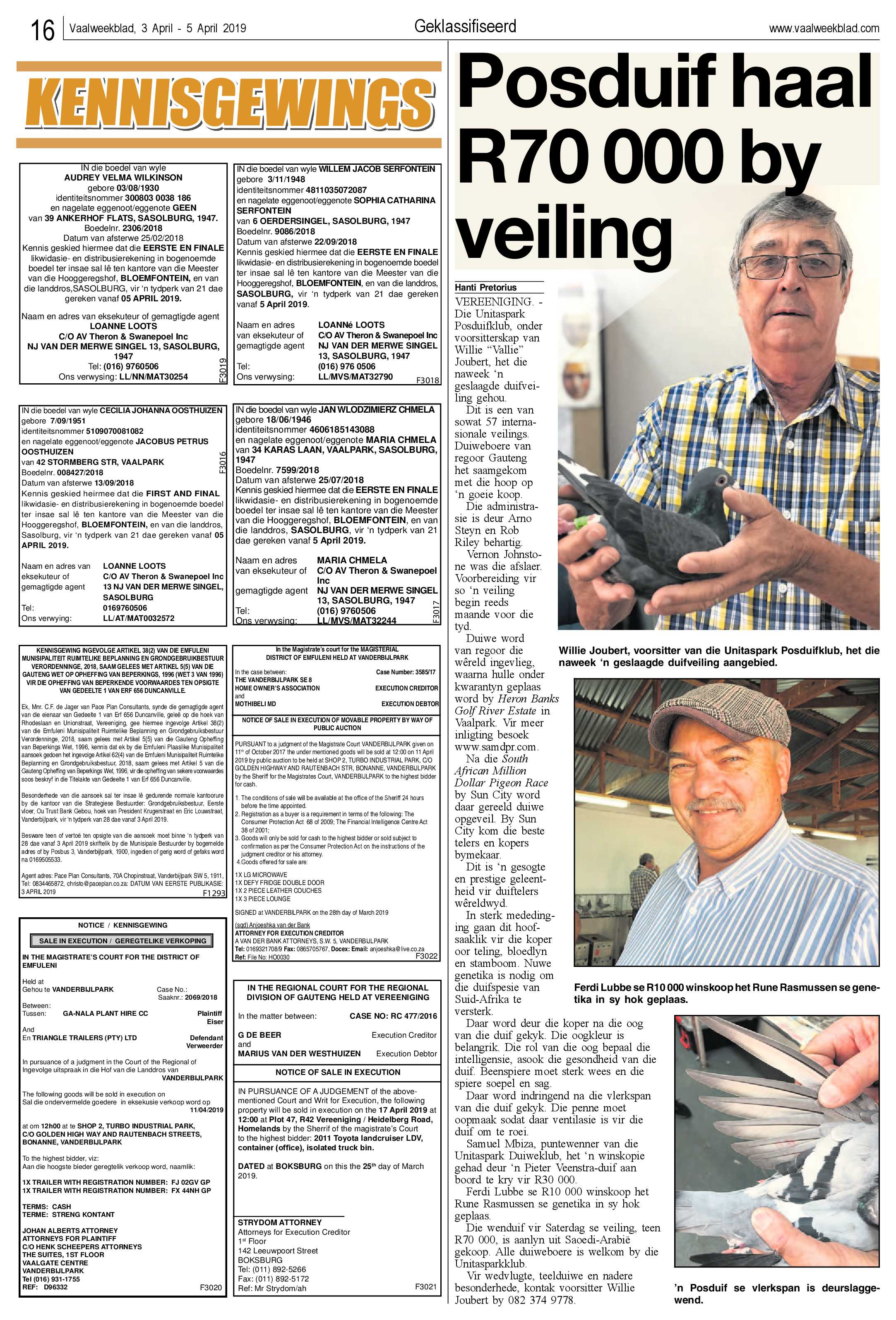 Vaalweekblad 3 – 5 April 2019 page 16