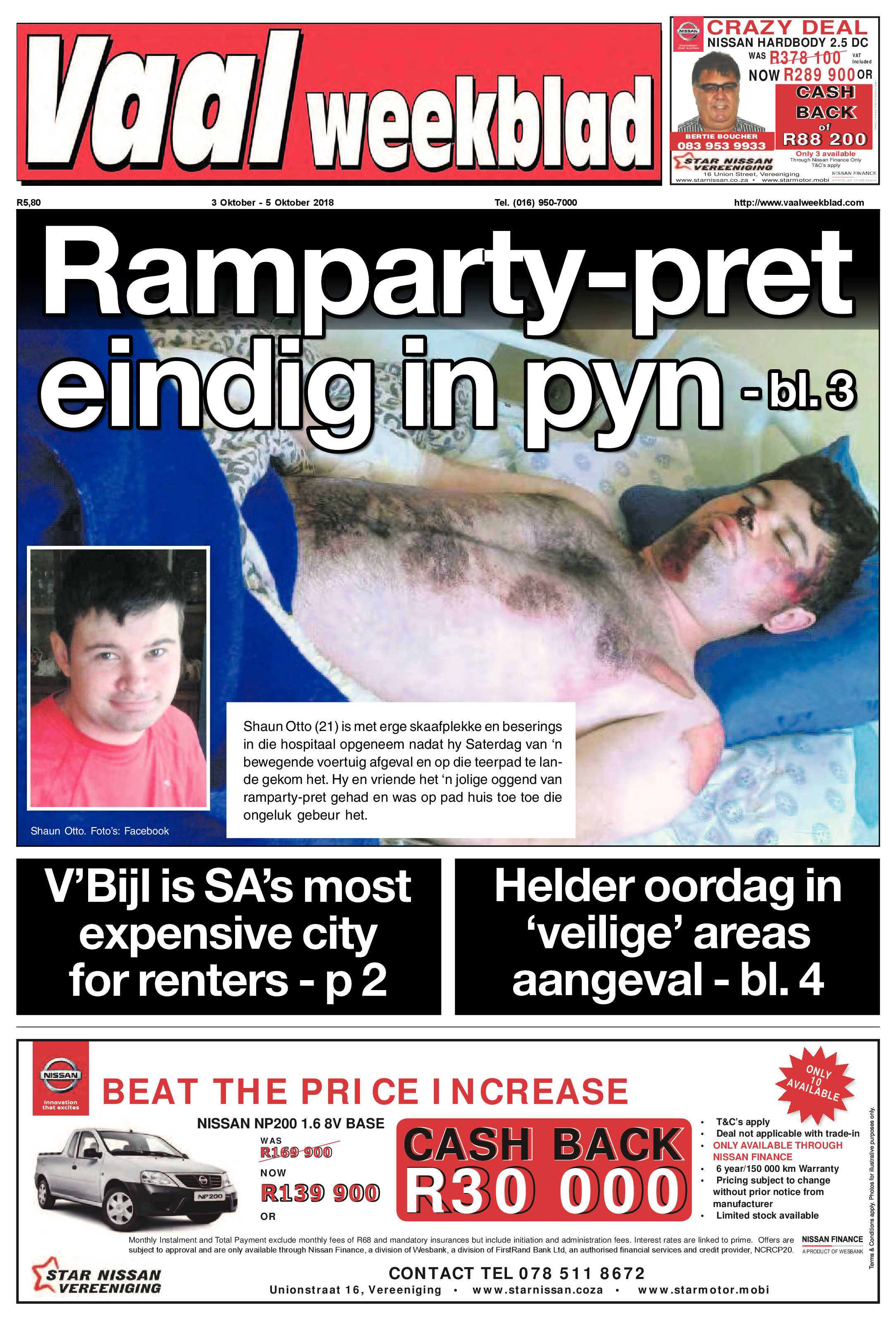 Vaalweekblad 3 – 5 Oktober 2018 page 1
