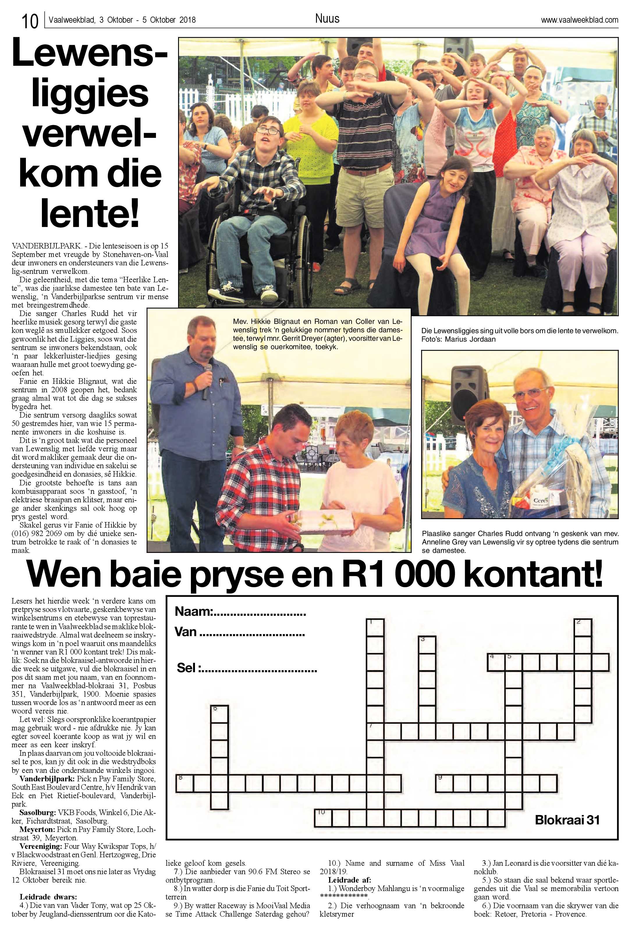 Vaalweekblad 3 – 5 Oktober 2018 page 10