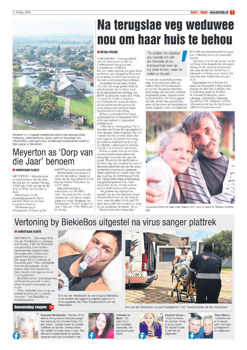 Vaalweekblad 3 – 9 May, 2024 page 3