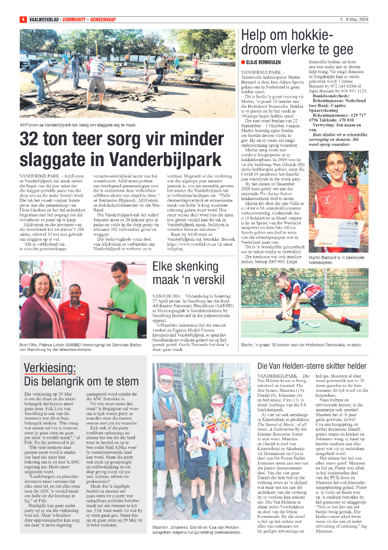 Vaalweekblad 3 – 9 May, 2024 page 4