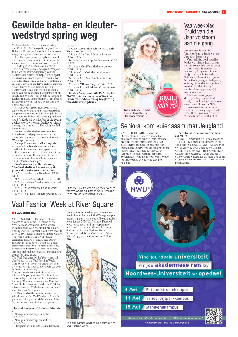 Vaalweekblad 3 – 9 May, 2024 page 5