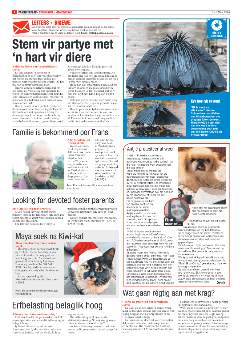 Vaalweekblad 3 – 9 May, 2024 page 6