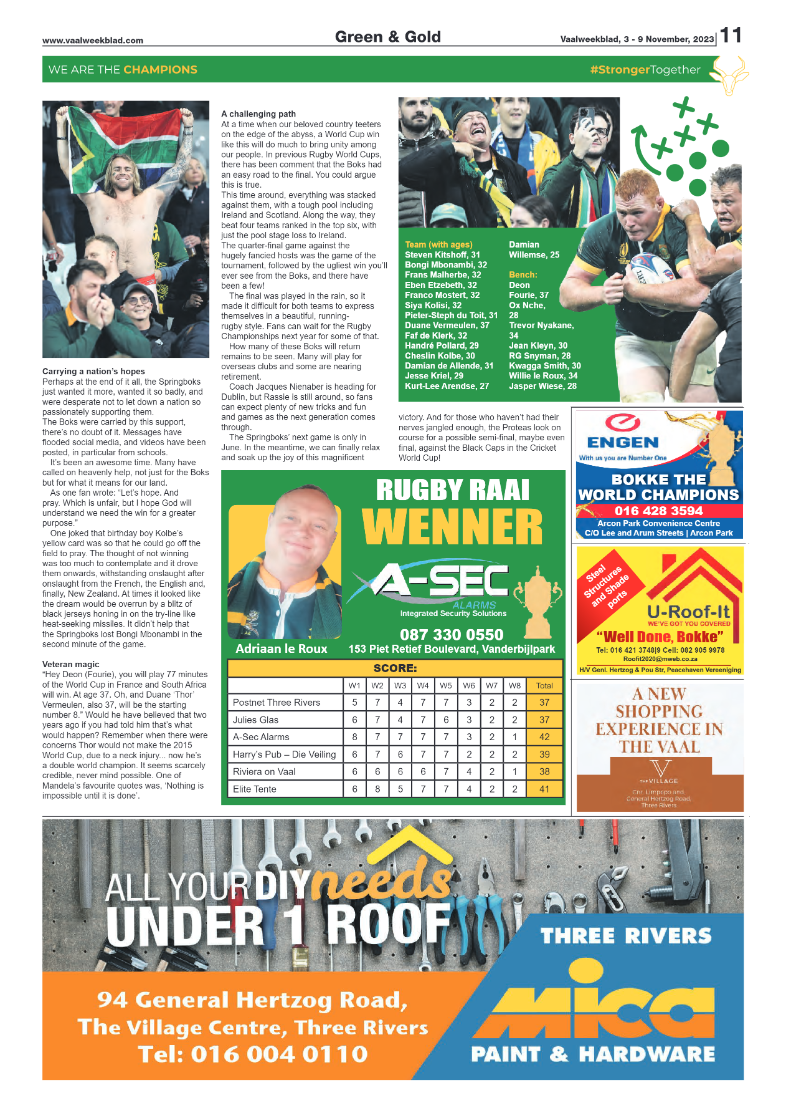 Vaalweekblad, 3 – 9 November, 2023 page 11
