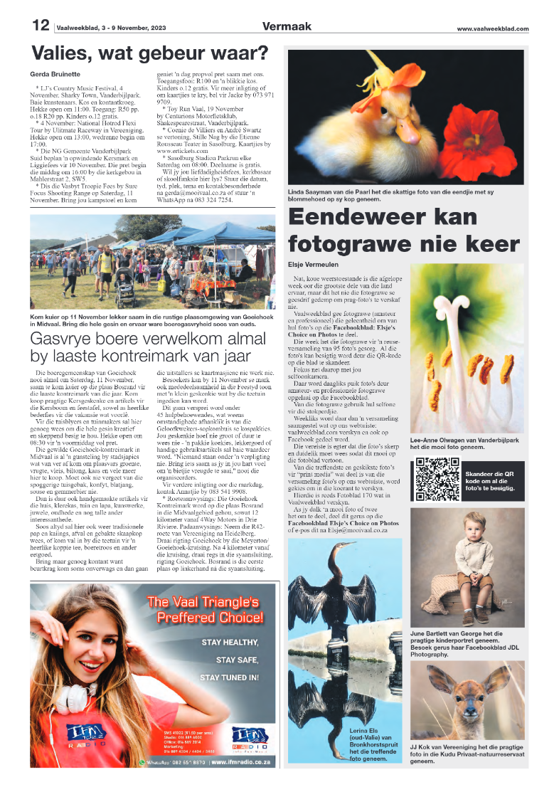Vaalweekblad, 3 – 9 November, 2023 page 12