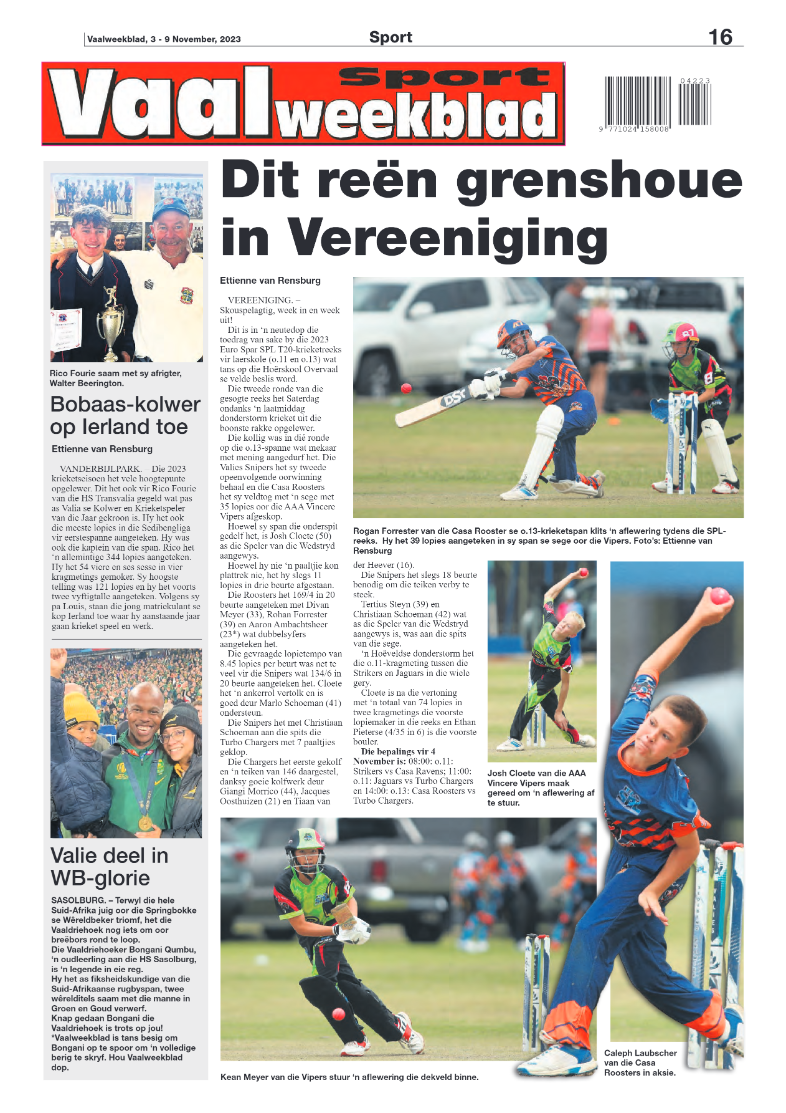 Vaalweekblad, 3 – 9 November, 2023 page 16
