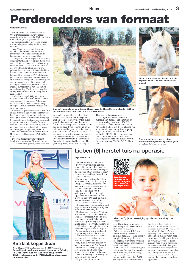 Vaalweekblad, 3 – 9 November, 2023 page 3