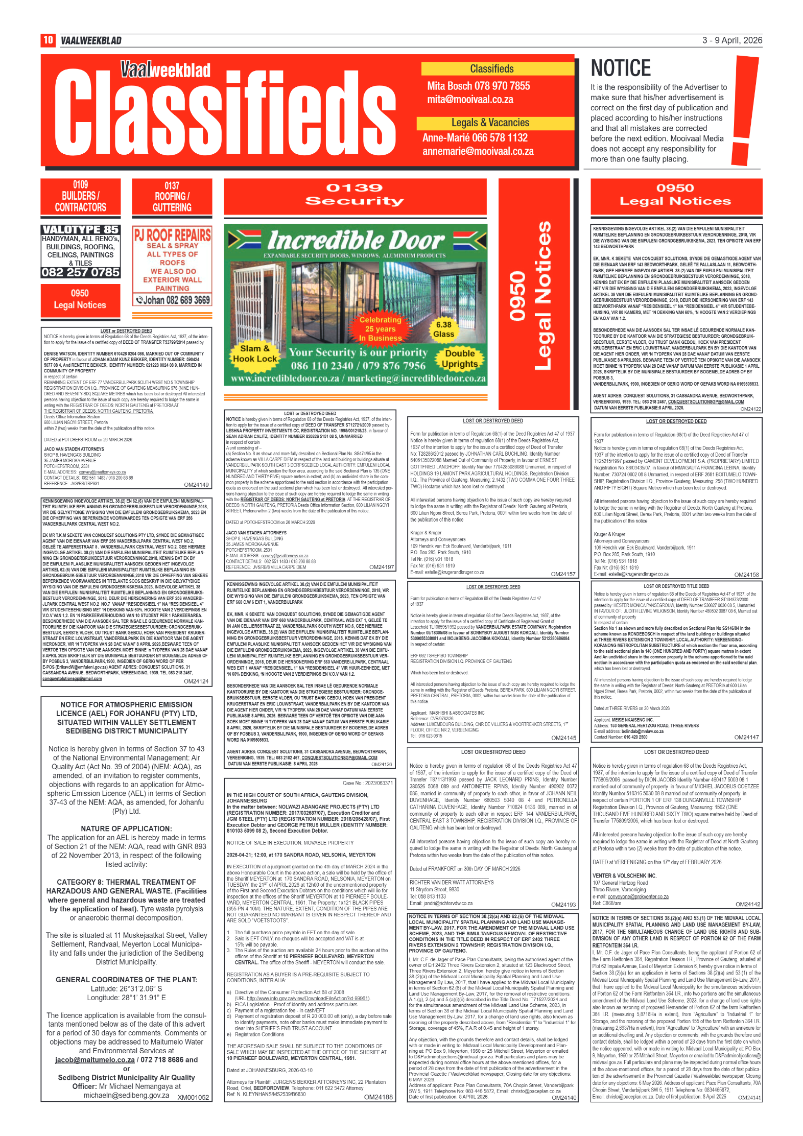 Vaalweekblad – 3 April 2026 page 10