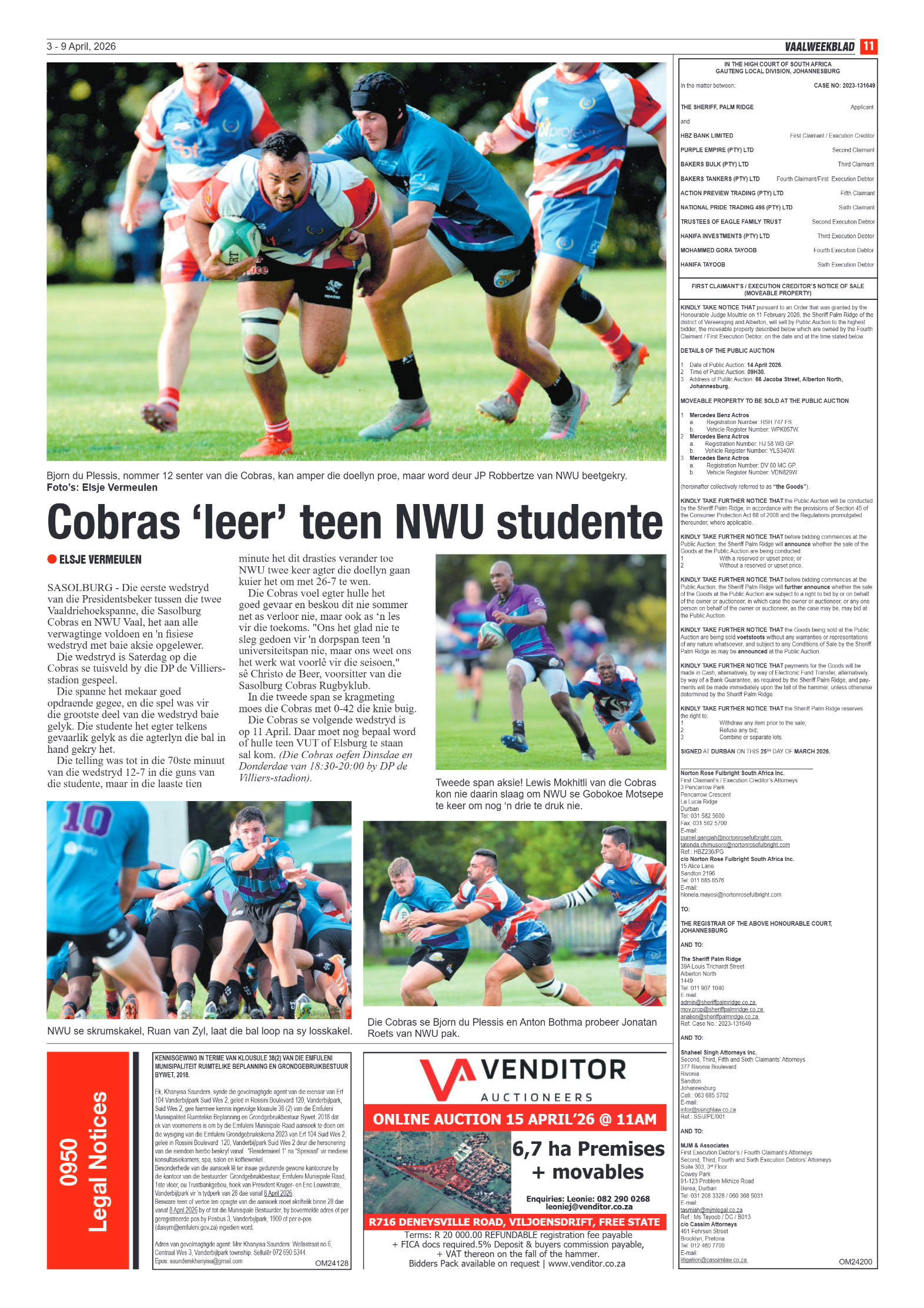 Vaalweekblad – 3 April 2026 page 11