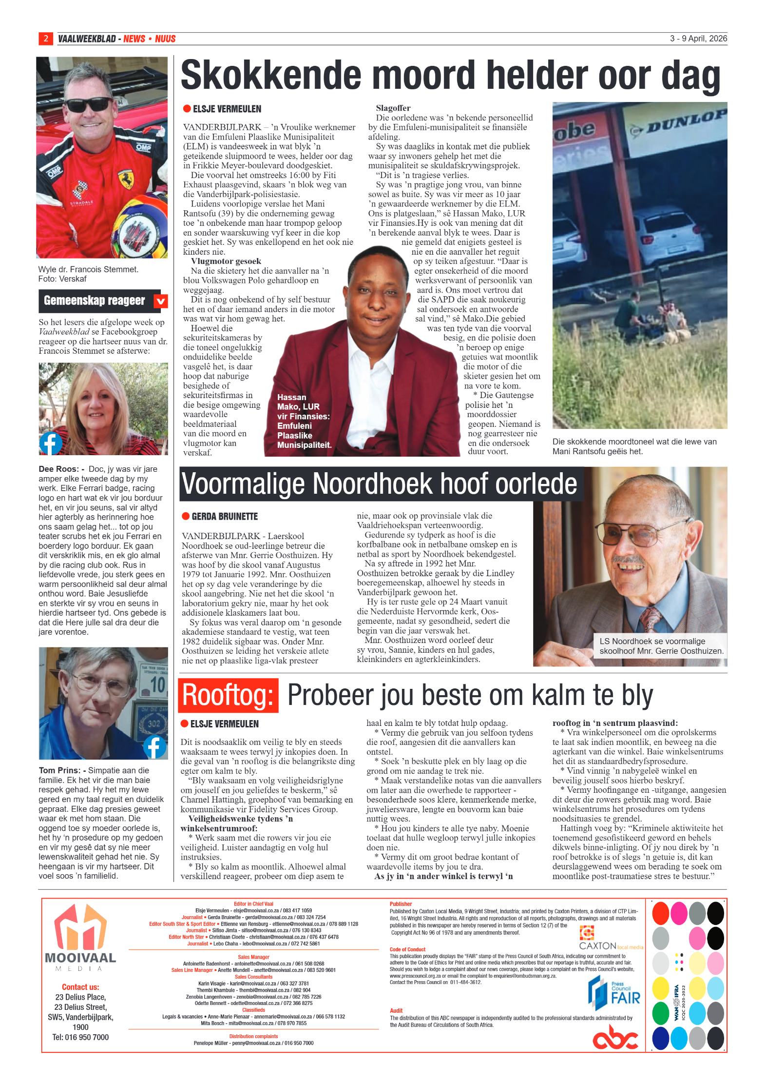 Vaalweekblad – 3 April 2026 page 2
