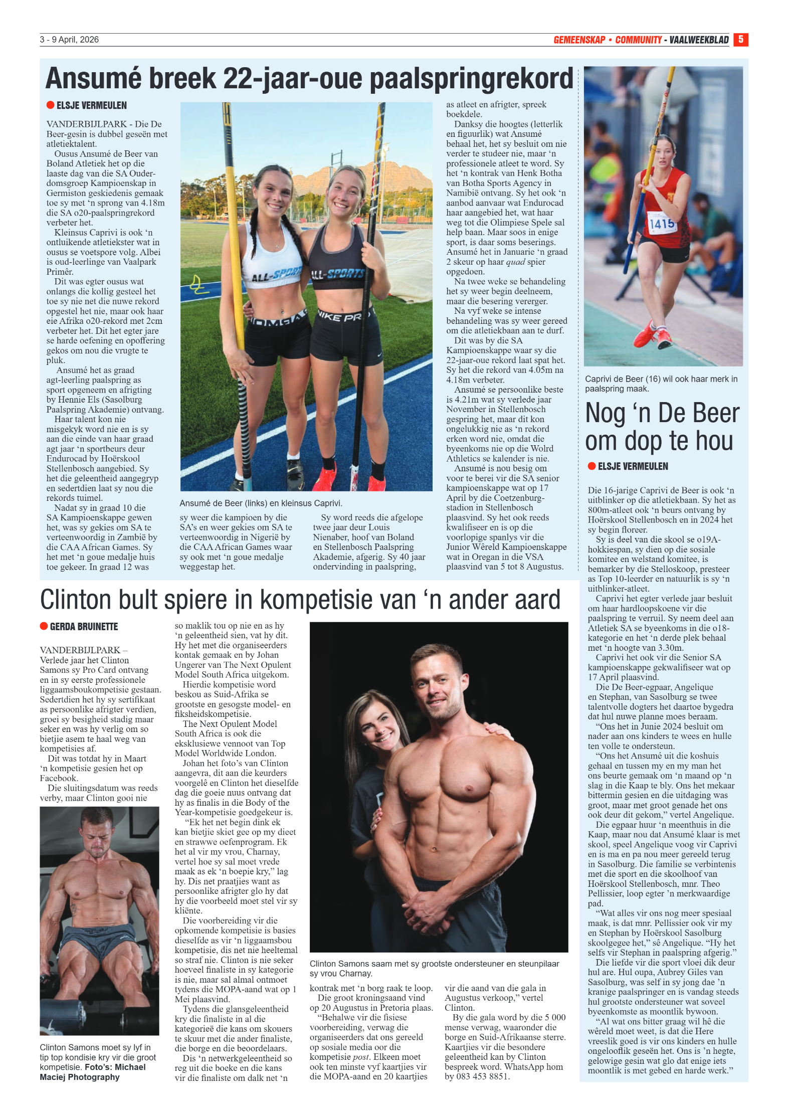Vaalweekblad – 3 April 2026 page 5