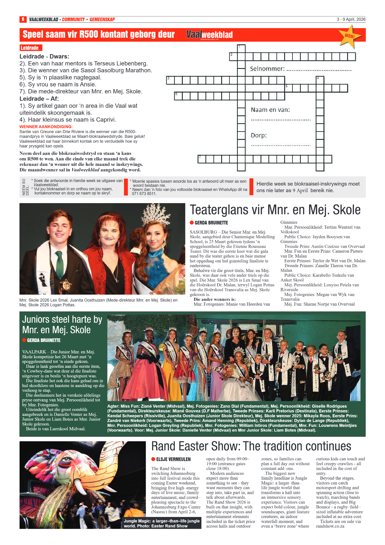 Vaalweekblad – 3 April 2026 page 6