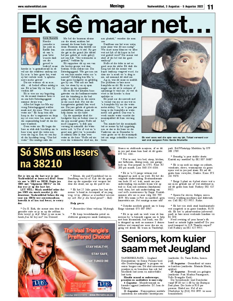 Vaalweekblad, 3 Augustus – 5 Augustus 2022 page 10