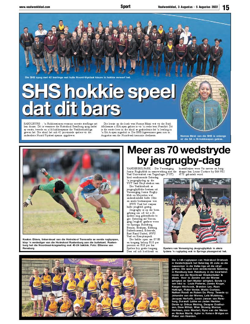 Vaalweekblad, 3 Augustus – 5 Augustus 2022 page 15