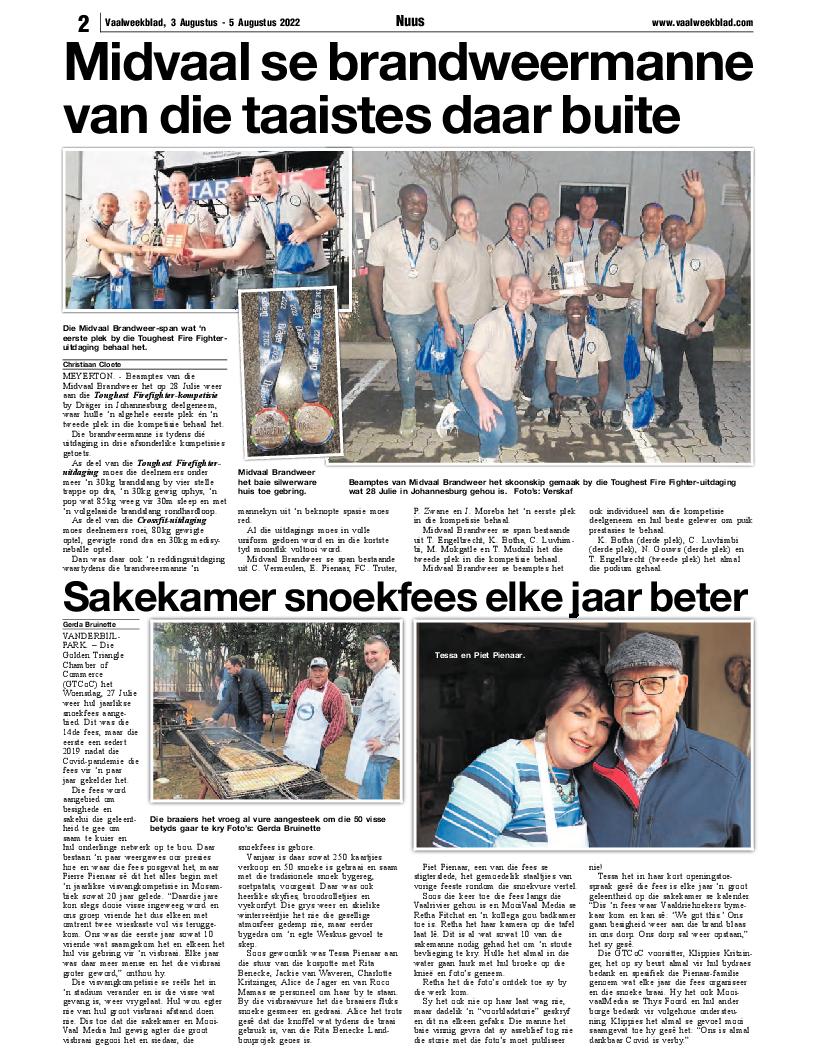 Vaalweekblad, 3 Augustus – 5 Augustus 2022 page 2