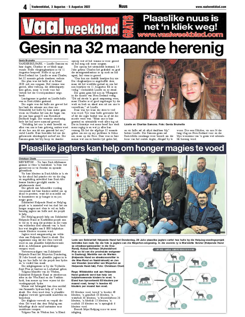 Vaalweekblad, 3 Augustus – 5 Augustus 2022 page 4